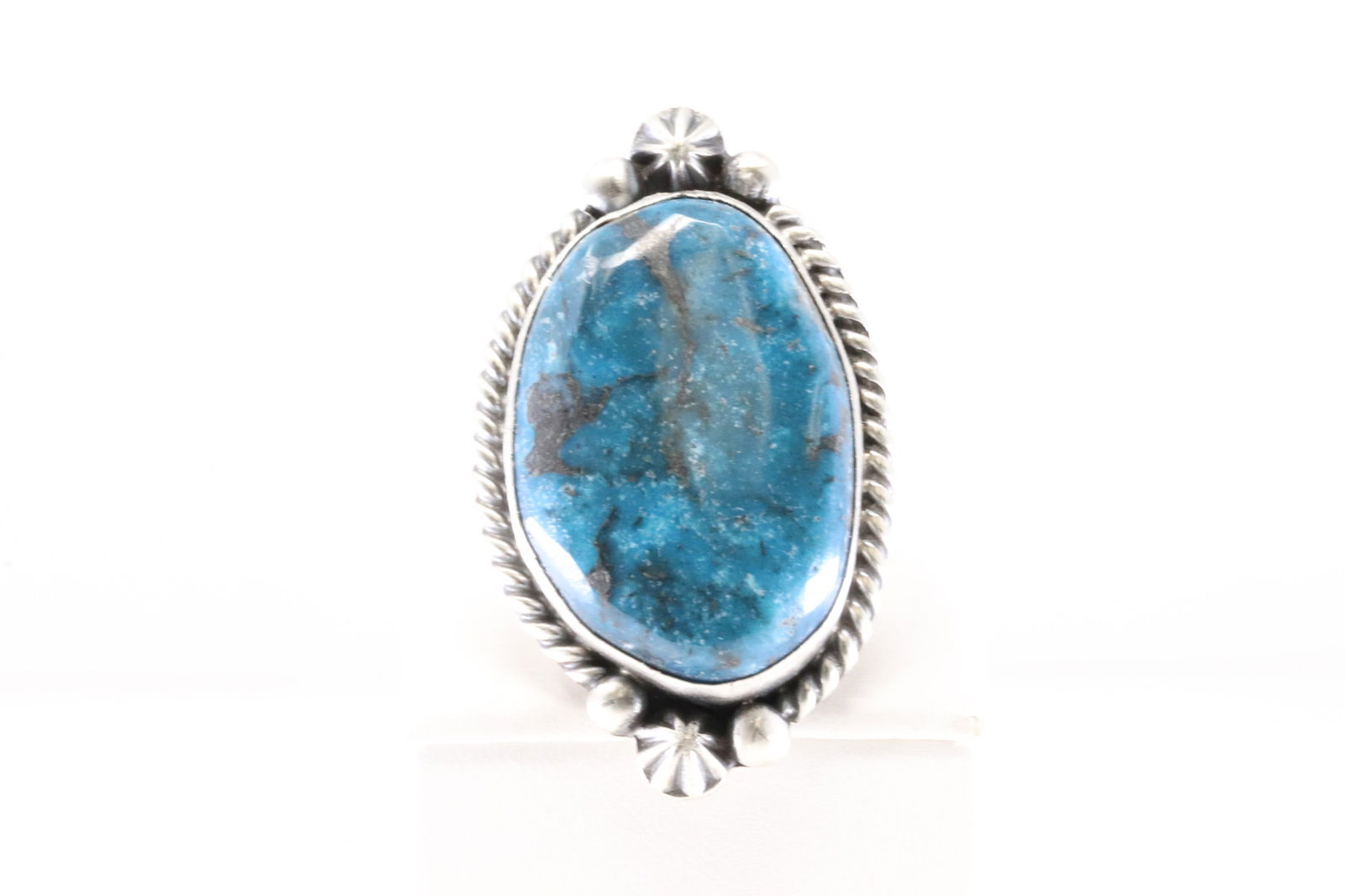 Native America Navajo Sterling Silver Turquoise Ring By Dixon. (1 of 4)