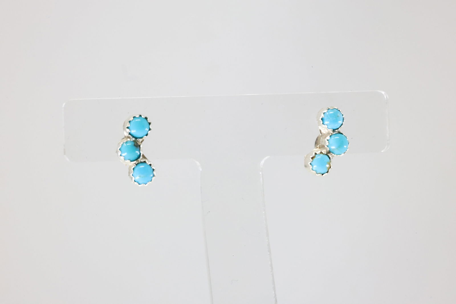 America Sterling Silver Turquoise Post Earring's. (1 of 2)