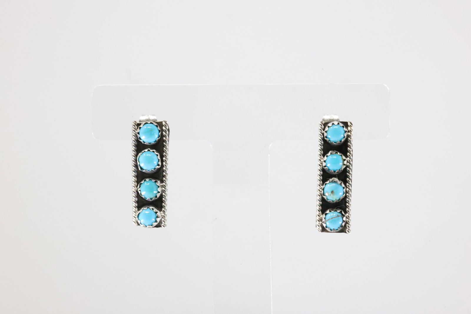 America Sterling Silver Turquoise Post Earring's. (1 of 3)