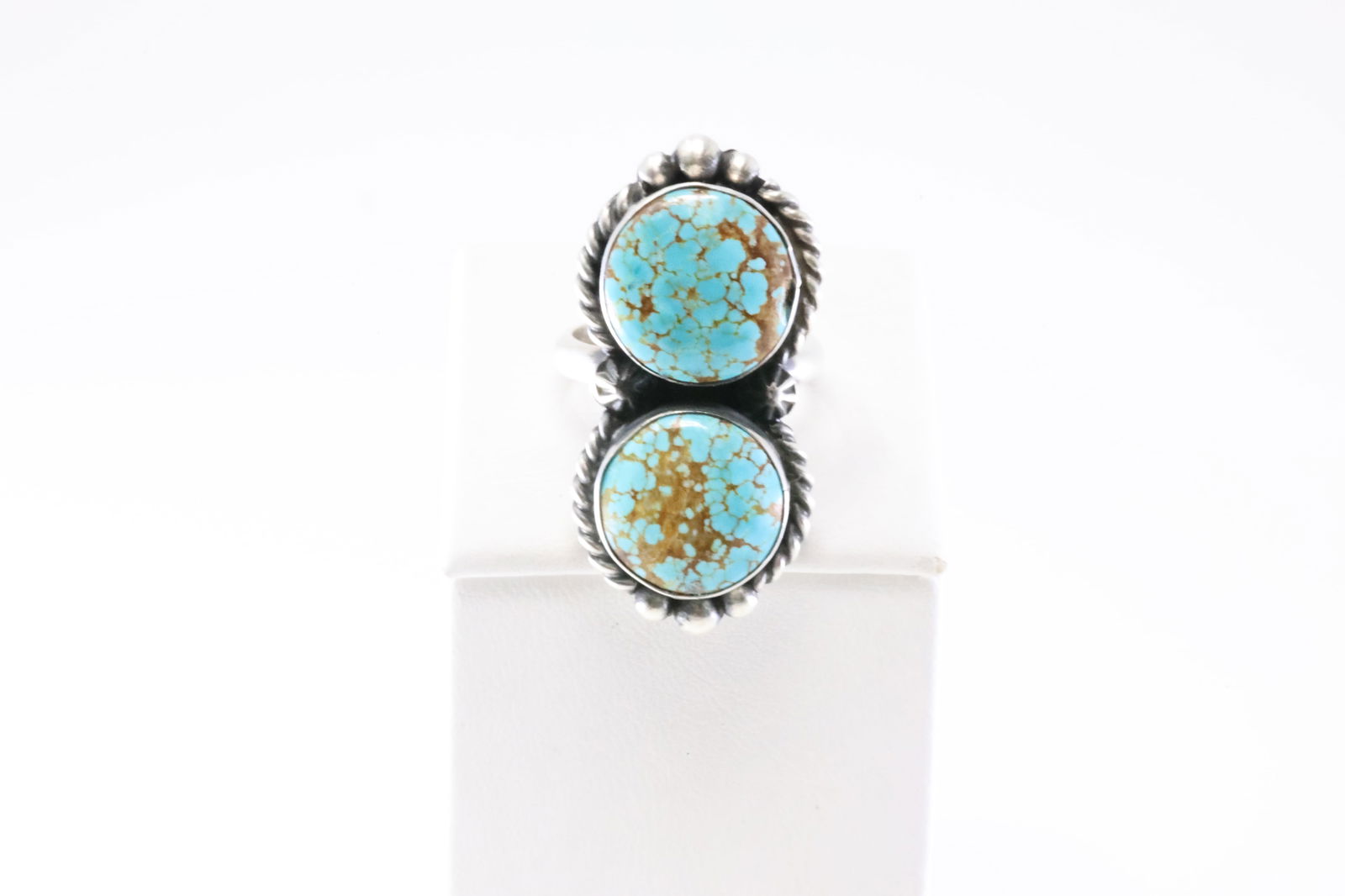 Native America Navajo Sterling Silver Turquoise Ring By Eugene Belone. (1 of 4)
