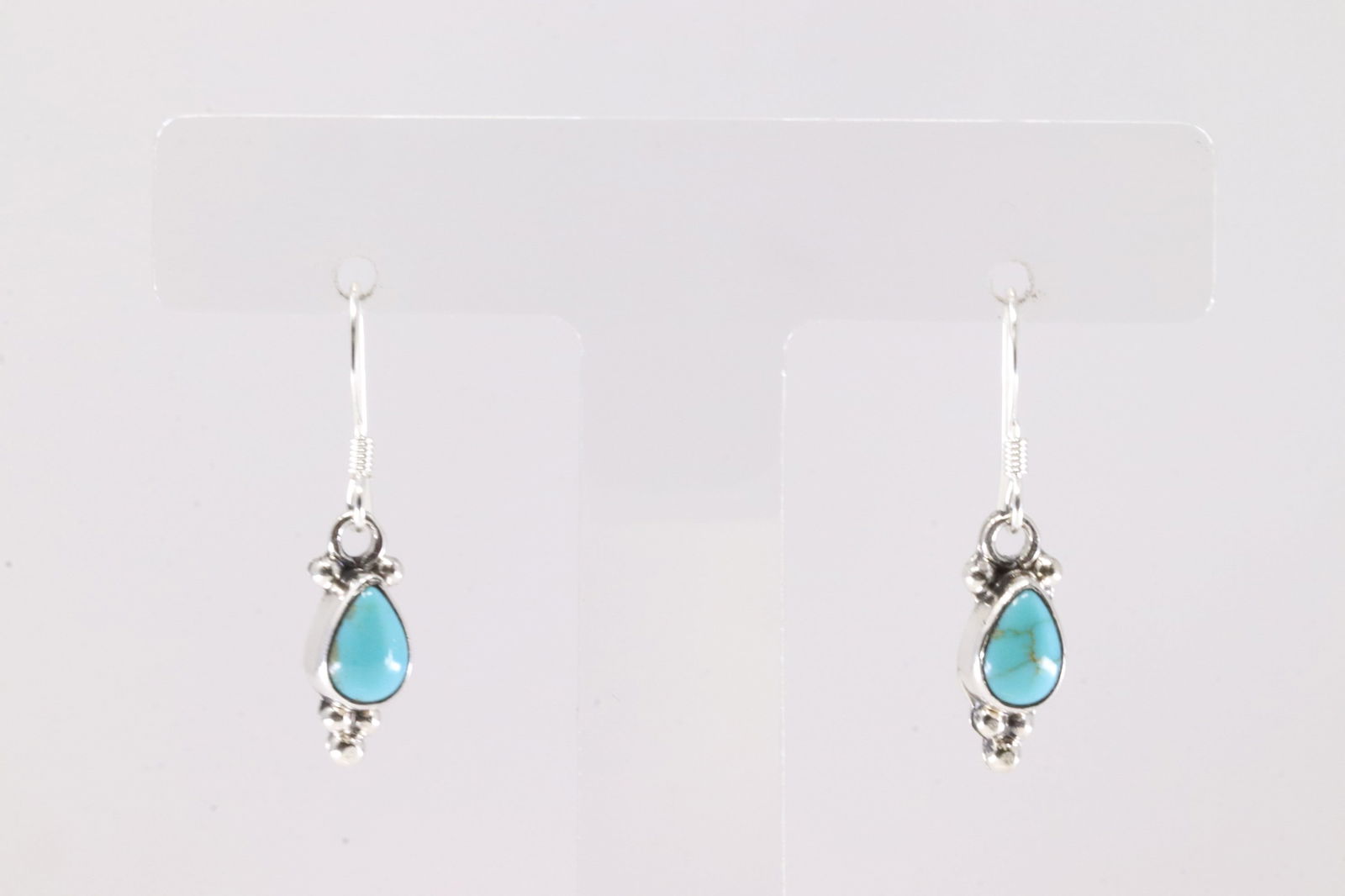 America Sterling Silver Turquoise Dangling Earring's.: This is a America Sterling Silver Turquoise Dangling Earring's.