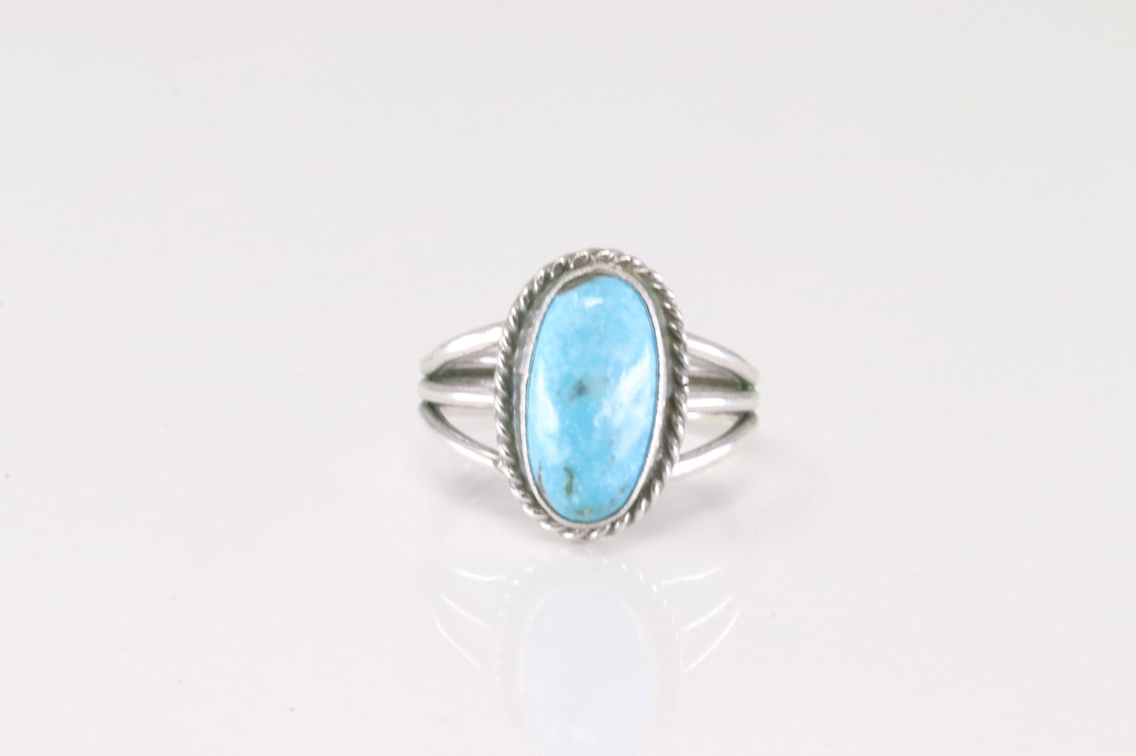 Native America Navajo Sterling Silver Turquoise Ring By Judy Largo. (1 of 3)