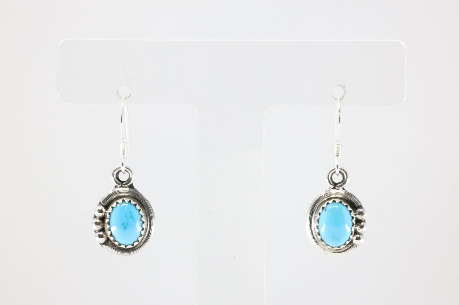 America Sterling Silver Turquoise Dangling Earring's.: This is a America Sterling Silver Turquoise Dangling Earring's.