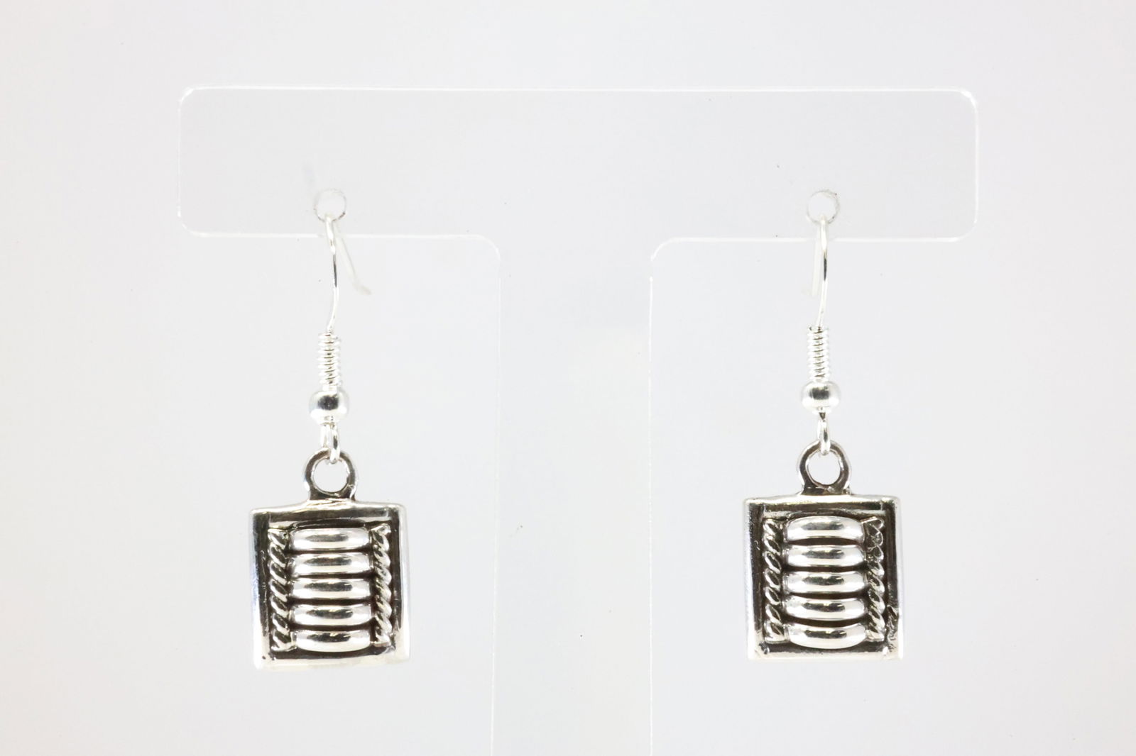 Native America Navajo Sterling Silver Dangling Earring's By Thomas Charley. (1 of 3)