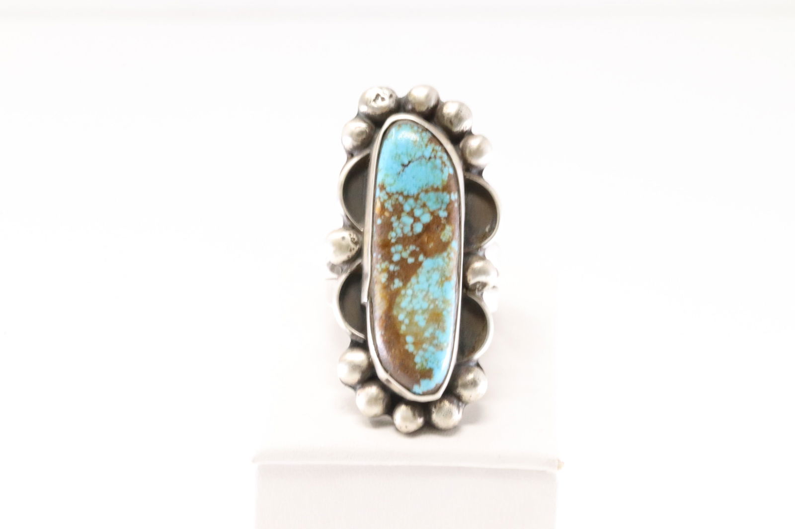 Native America Navajo Sterling Silver Turquoise Ring By V.V. (1 of 4)