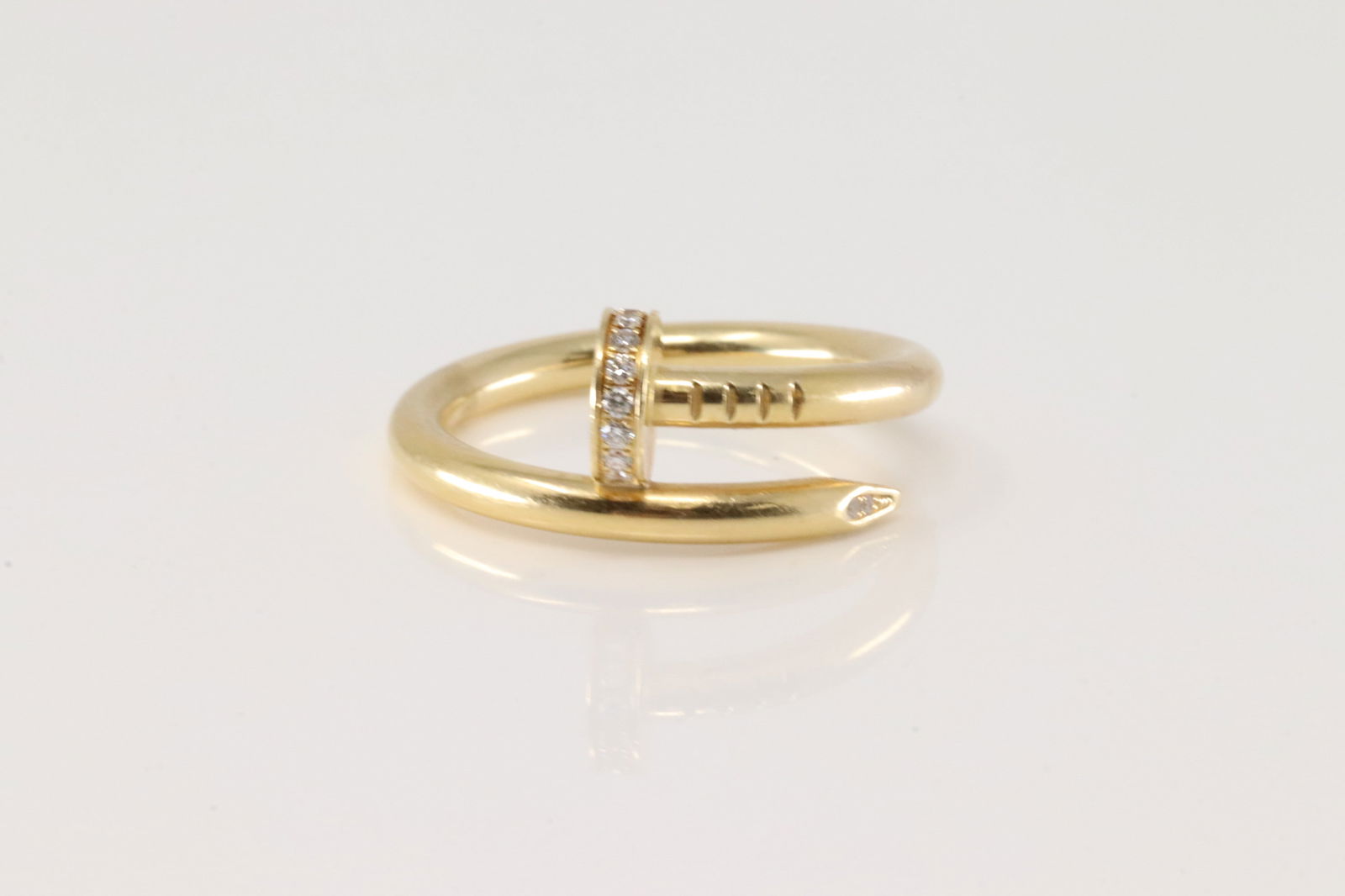 Cartier Juste un Clou Diamond Nail 18k Yellow Gold Ring: Cartier Juste un Clou Diamond Nail 18k Yellow Gold Ring, -Brand: Cartier-Ring size: 6.50-Color Yellow Gold-Metal: 18Kt Yellow Gold-Type: Ring-Condition: Pre owned Very good condition