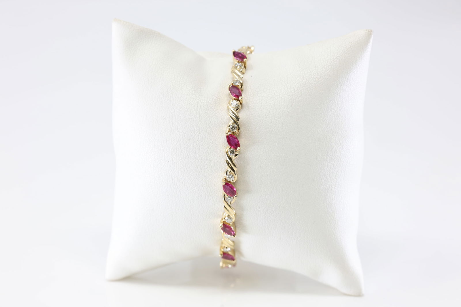 Ruby & Diamond Bracelet 14Kt. - 3