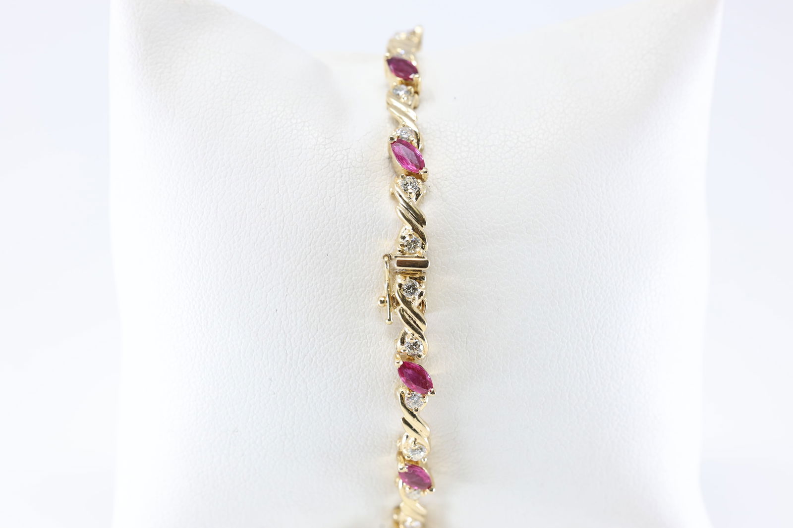 Ruby & Diamond Bracelet 14Kt. - 4