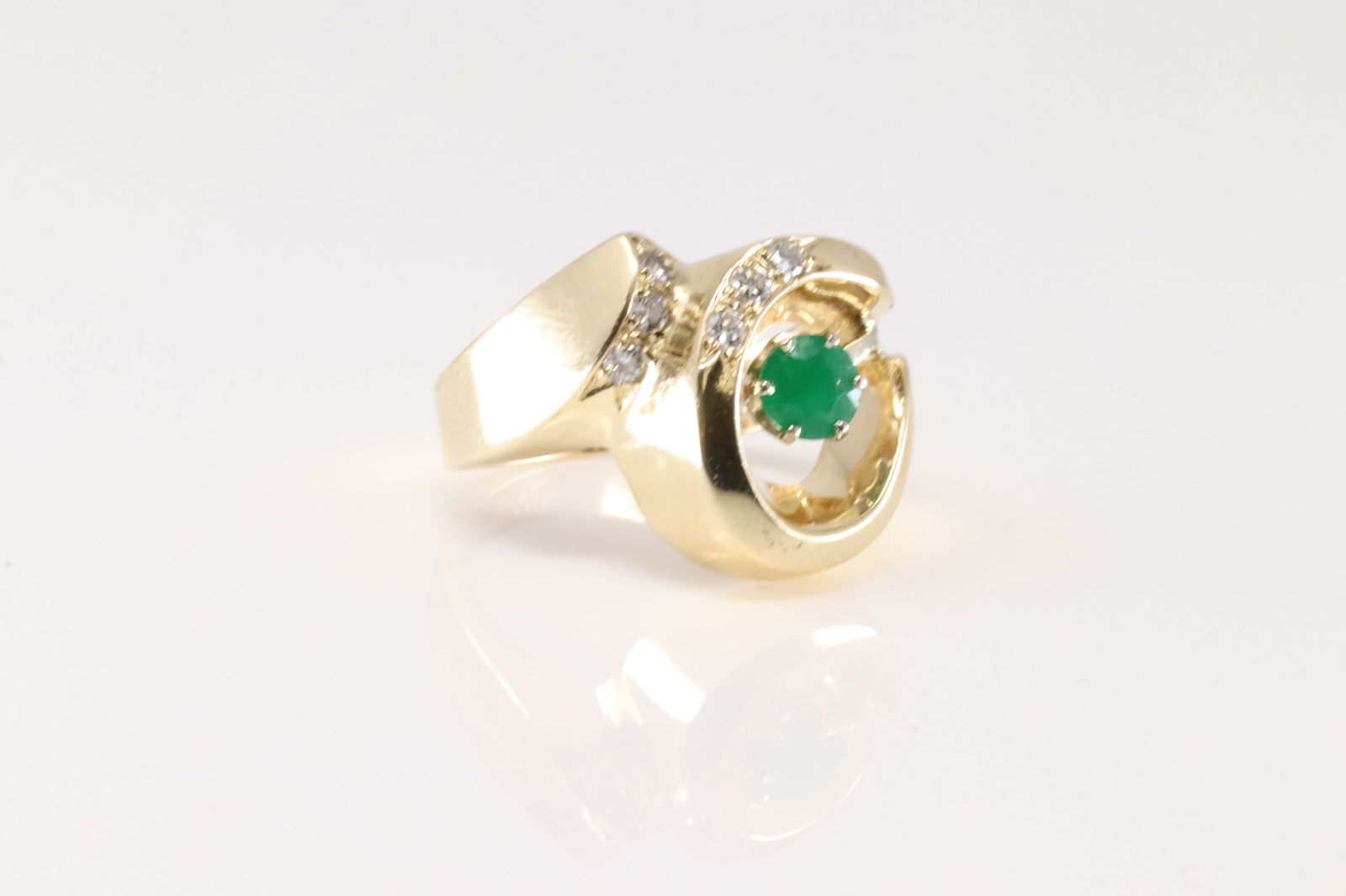 Emerald & Diamond Ring 14Kt. - 2