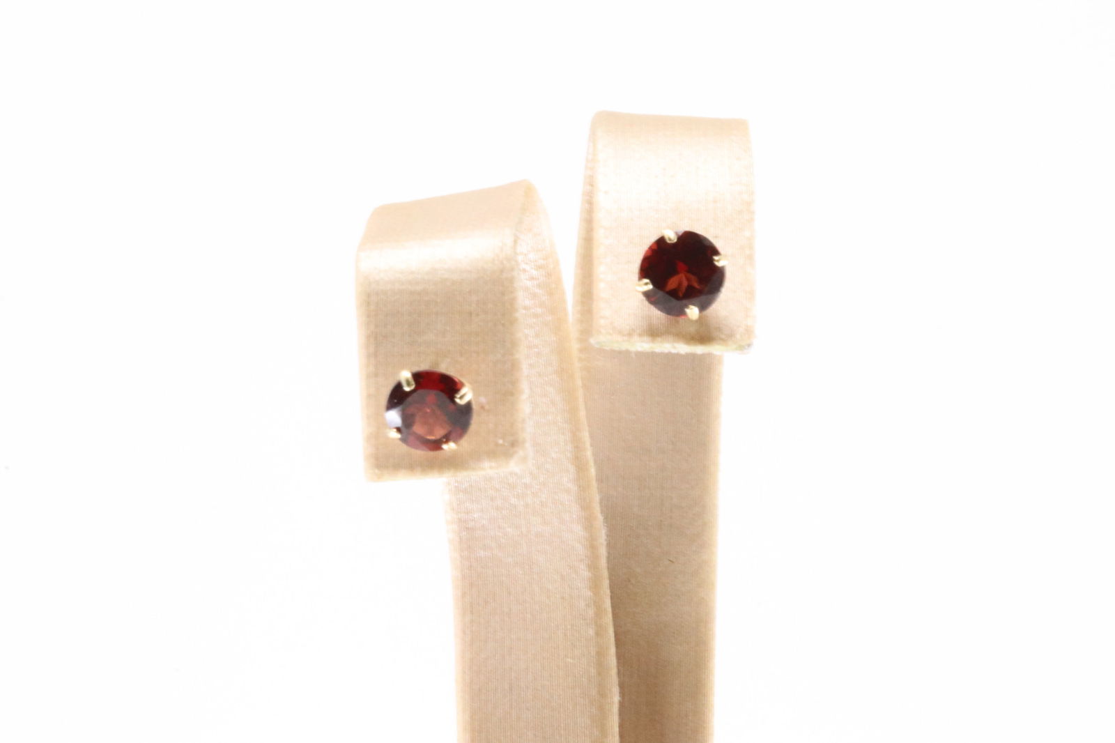 Garnet Stud Earring 14Kt. - 2