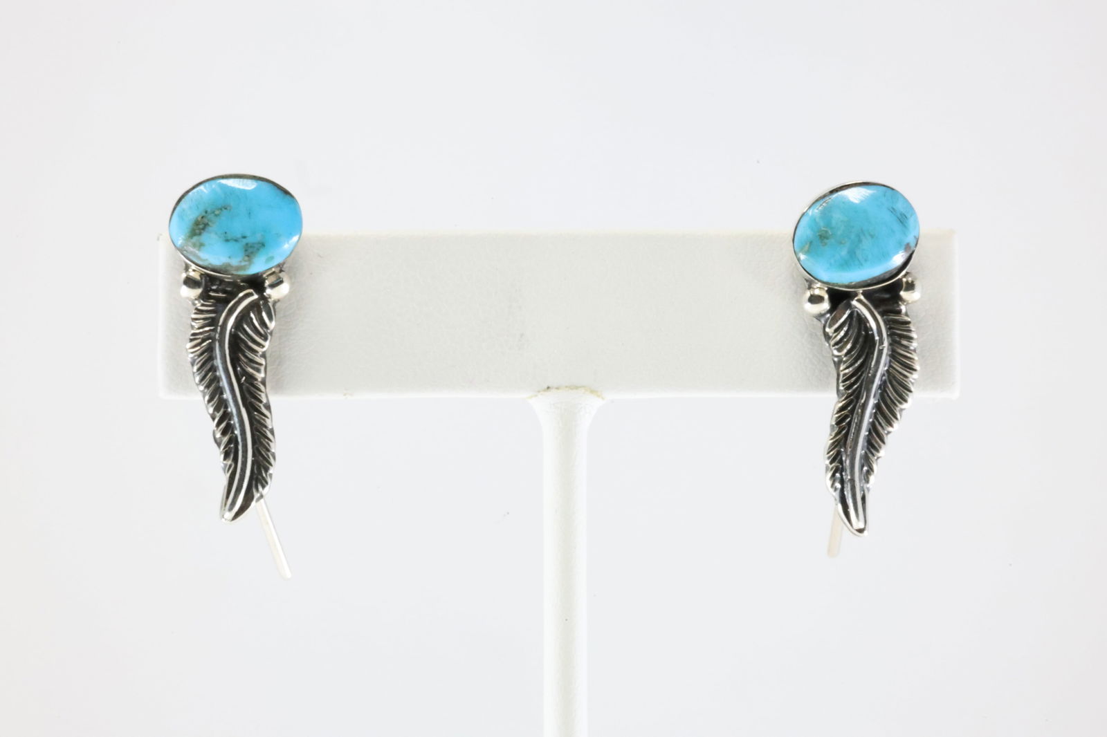 Native America Navajo Sterling Silver Turquoise Earring's / Ear Climbers By Sonyei Coho. From R.B: This is a Native America Navajo Sterling Silver Turquoise Earring's / Ear Climbers By Sonyei Coho. From R.B Company. Stamp By R.B Company.