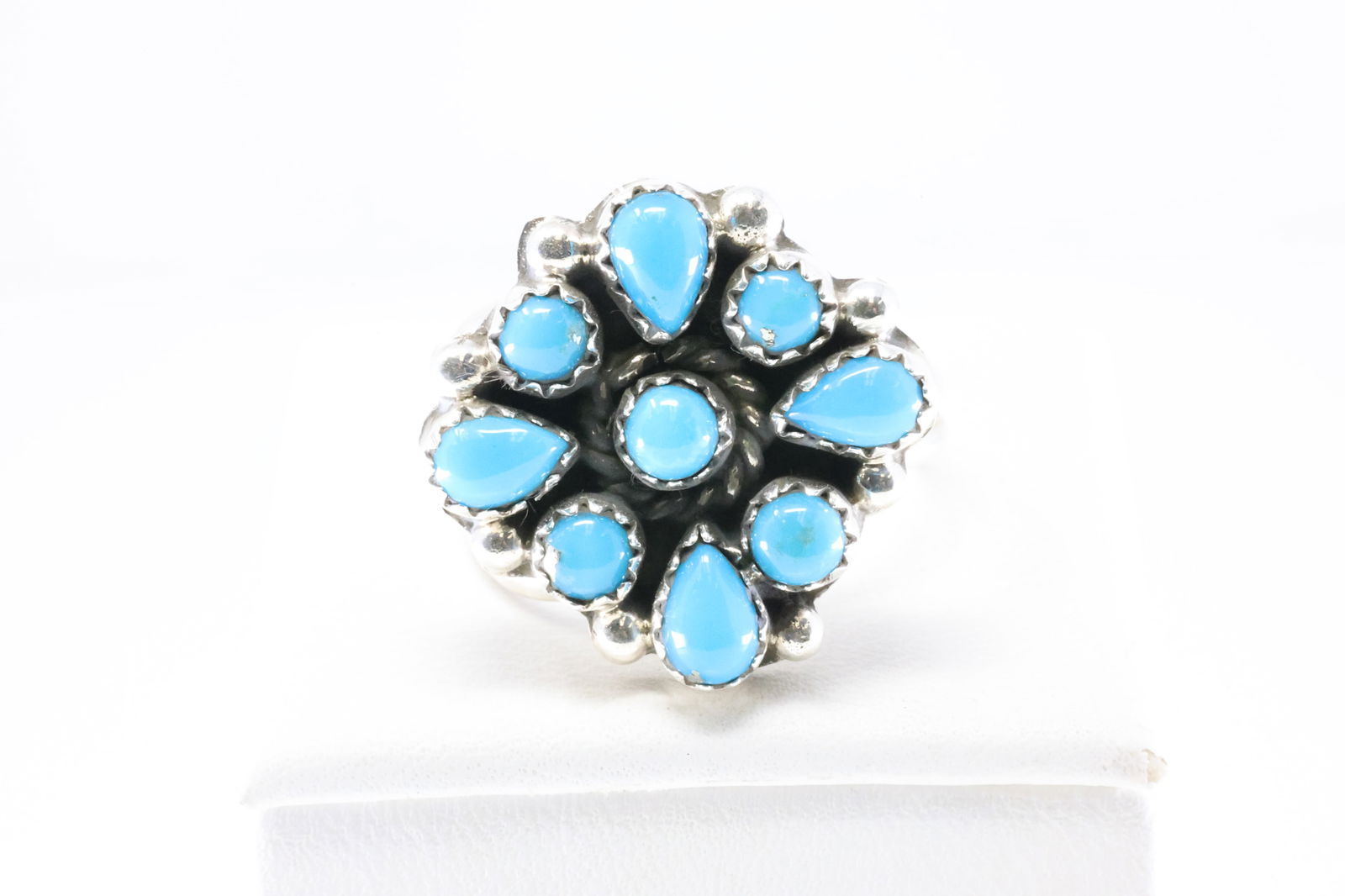 America Sterling Silver Turquoise Ring. (1 of 4)