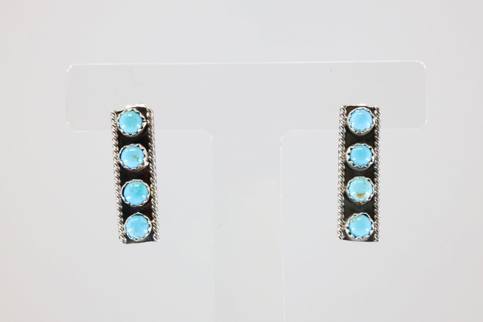 America Sterling Silver Turquoise Post Earring's.: This is a America Sterling Silver Turquoise Post Earring's.