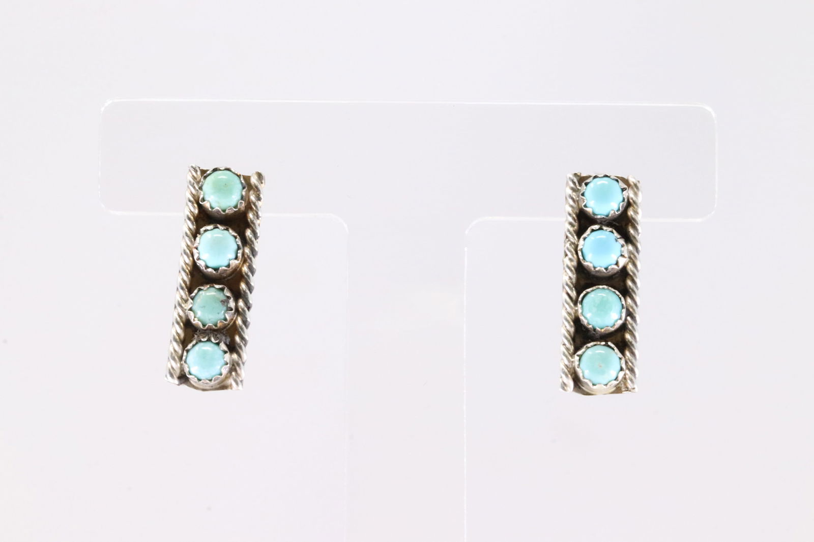 America Sterling Silver Turquoise Post Earring's.: This is a America Sterling Silver Turquoise Post Earring's.