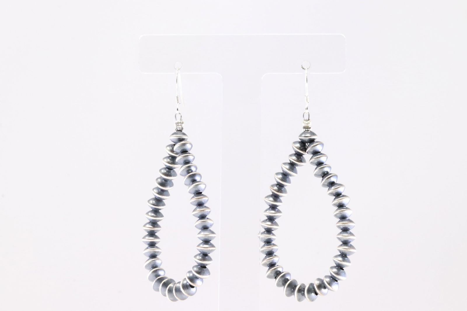 America Sterling Silver Pearl Beaded Dangling Earring's. (1 of 3)