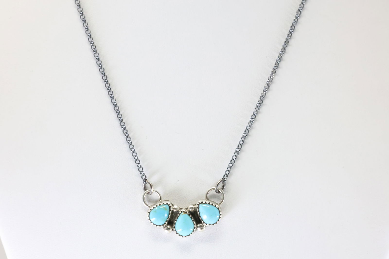 America Sterling Silver Turquoise Necklace. (1 of 4)