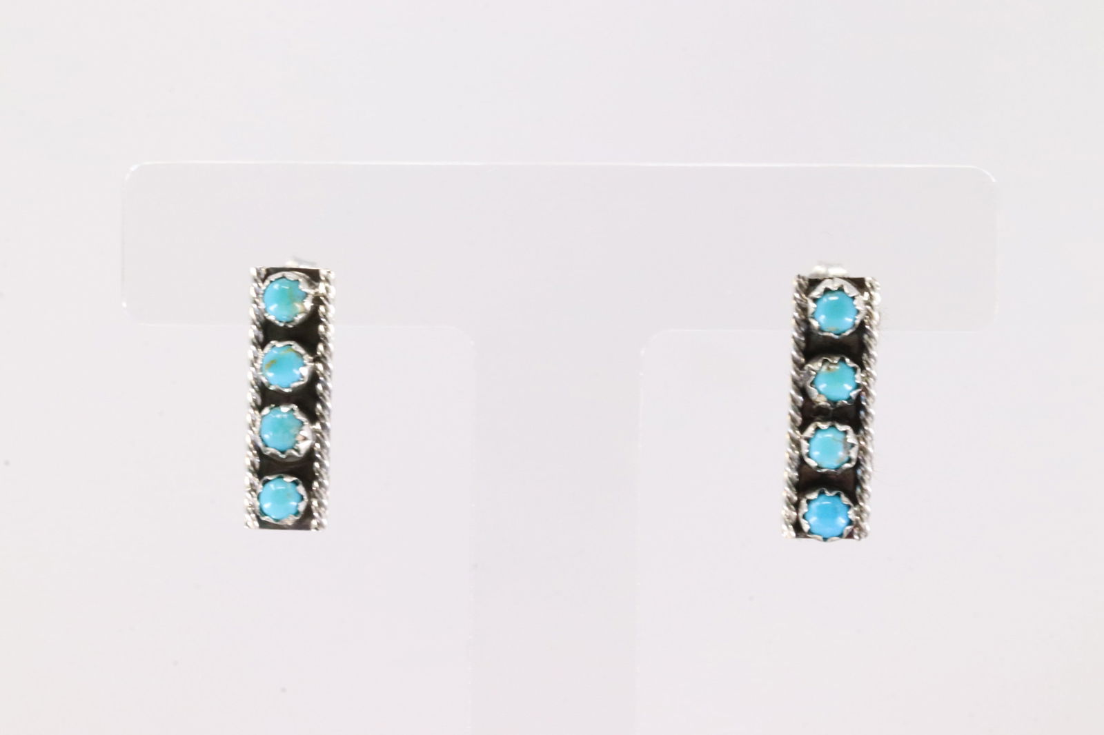 America Sterling Silver Turquoise Post Earring's. (1 of 3)