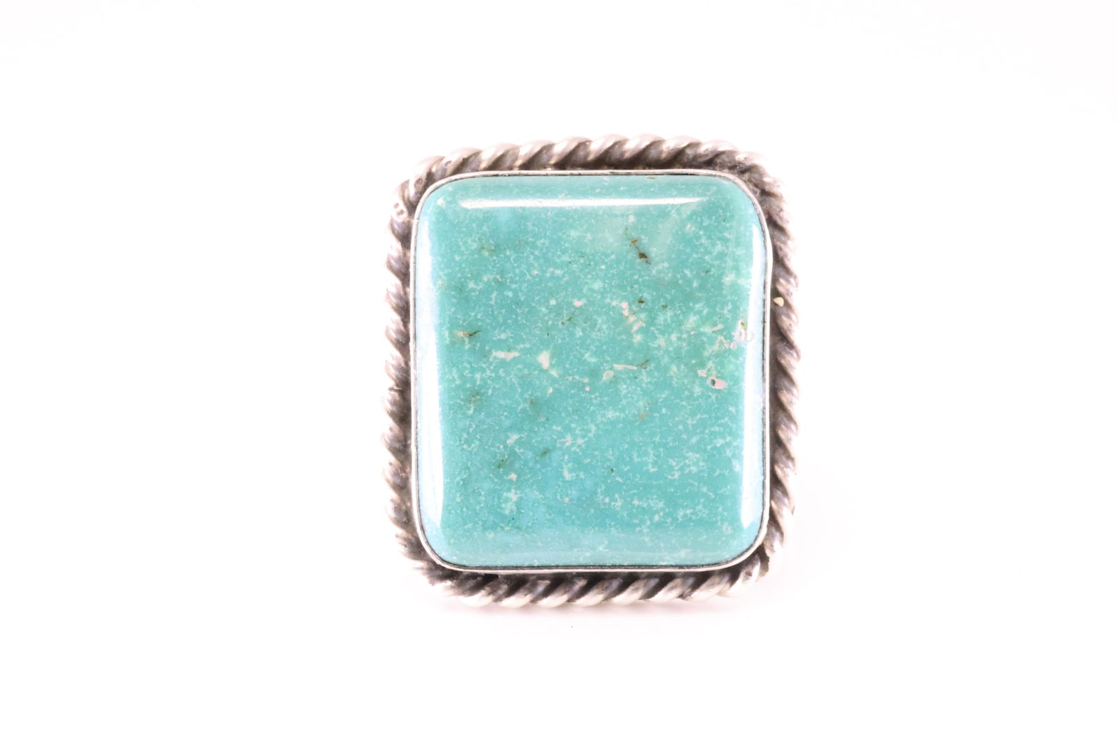 Native America Navajo Sterling Silver Kingman Turquoise Ring By A.L. (1 of 4)