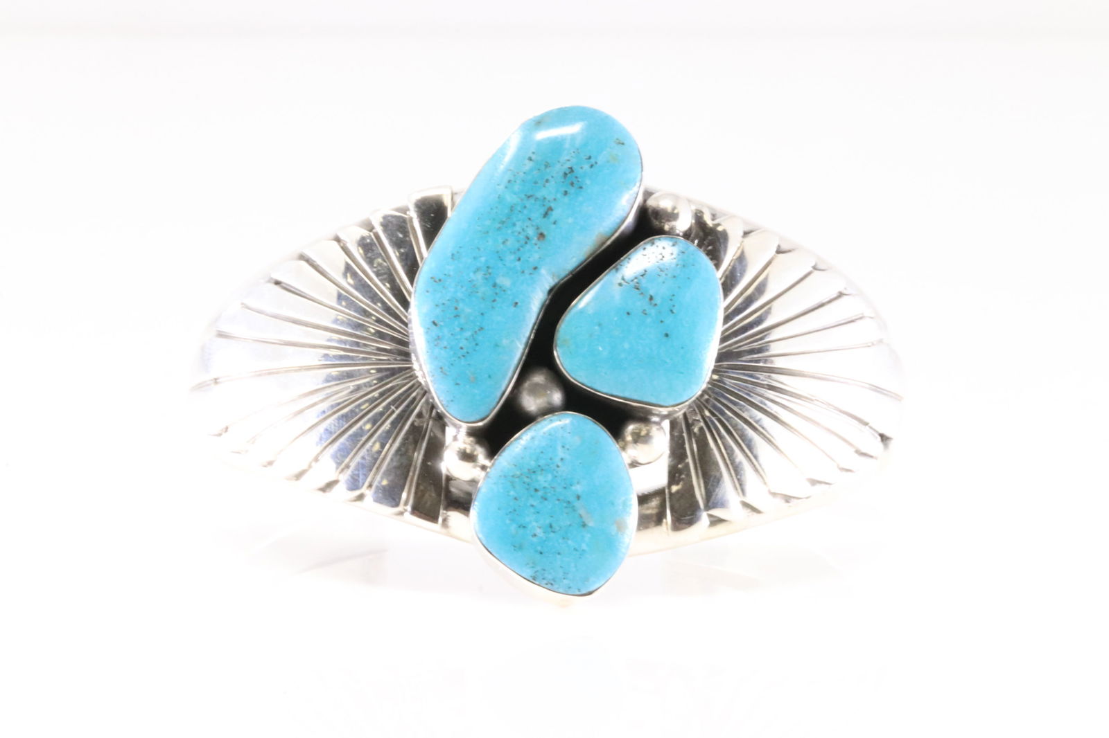 Native America Navajo Sterling Silver Turquoise Bracelet Cuff By Emerson Delgarito. From R.B (1 of 4)