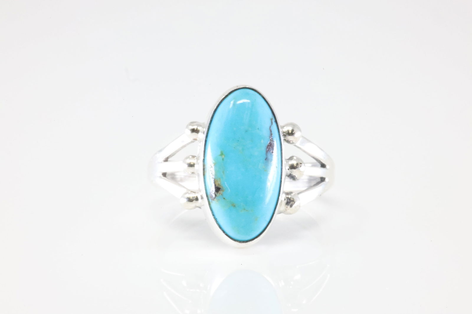 America Sterling Silver Turquoise Ring. (1 of 3)
