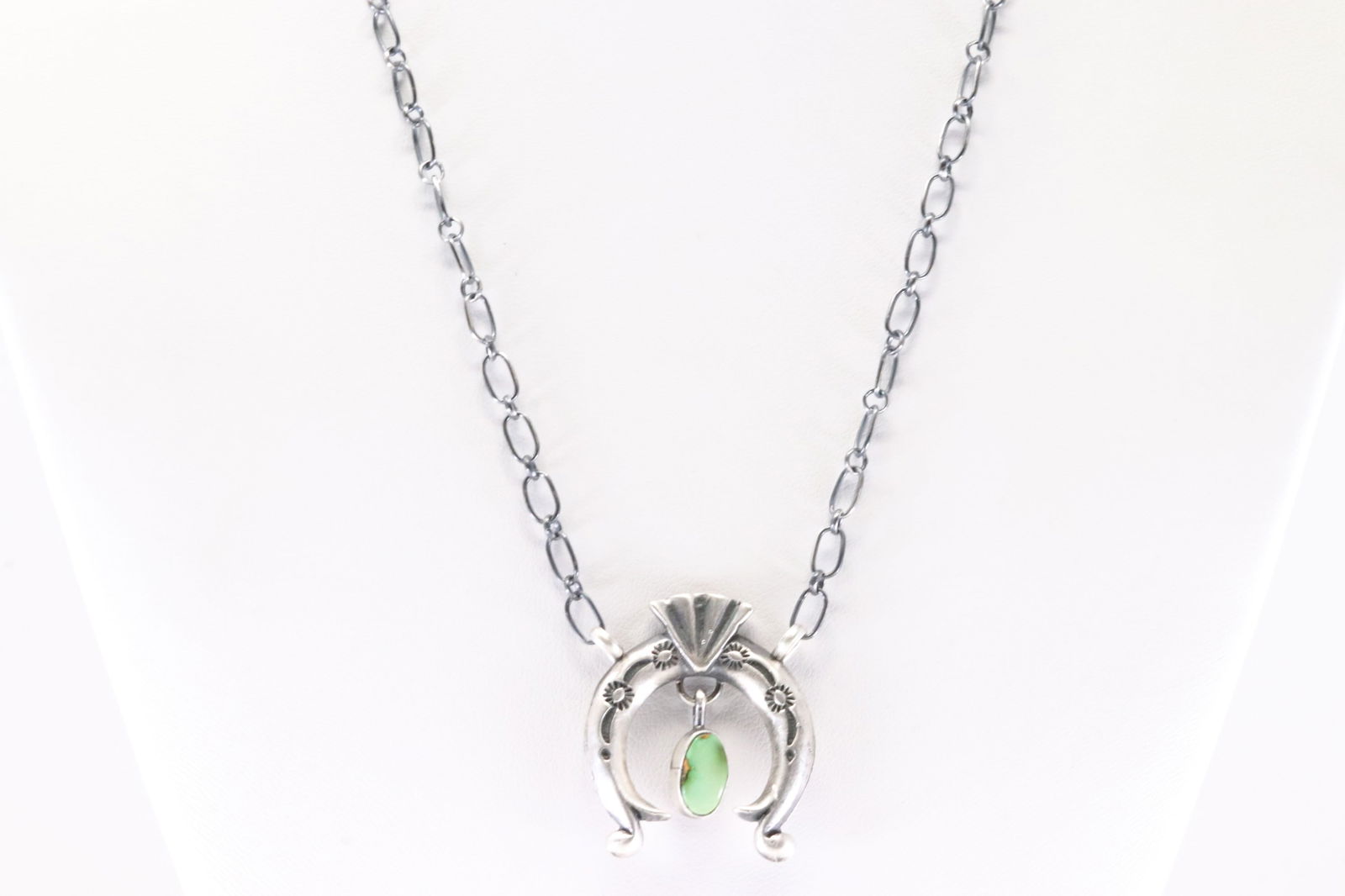 America Sterling Silver Turquoise Naja Necklace. (1 of 4)