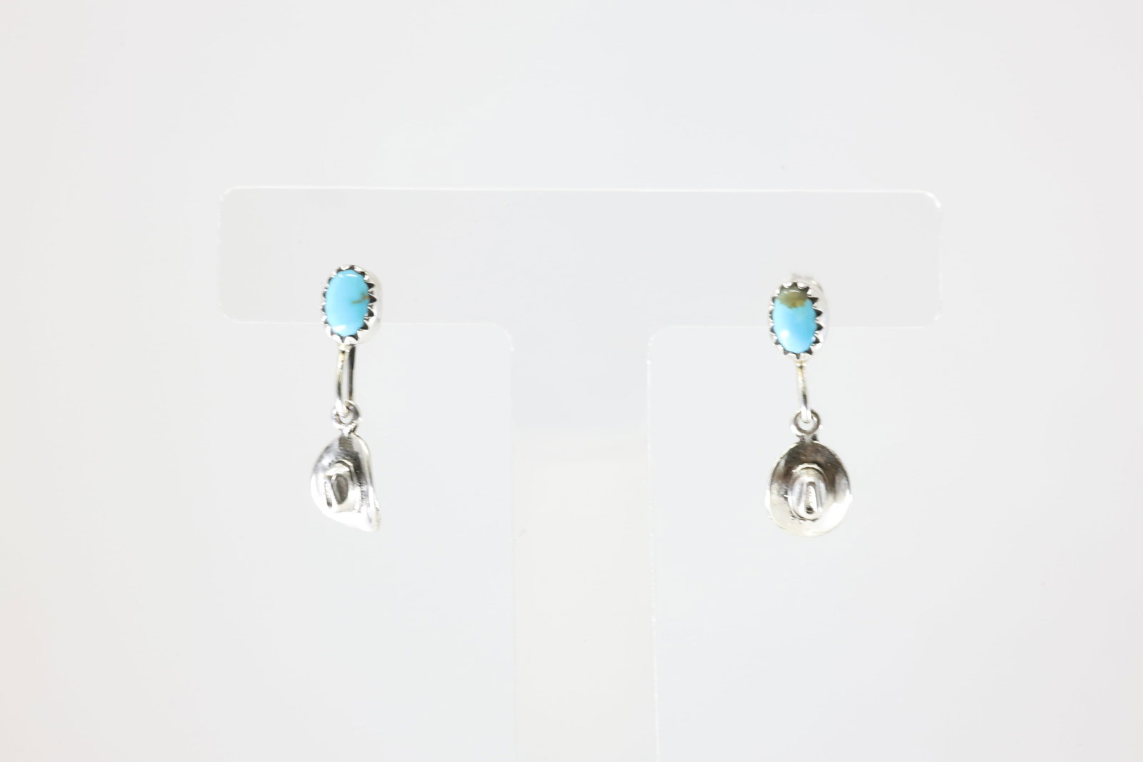 America Sterling Silver Turquoise Post Earring's. (1 of 3)