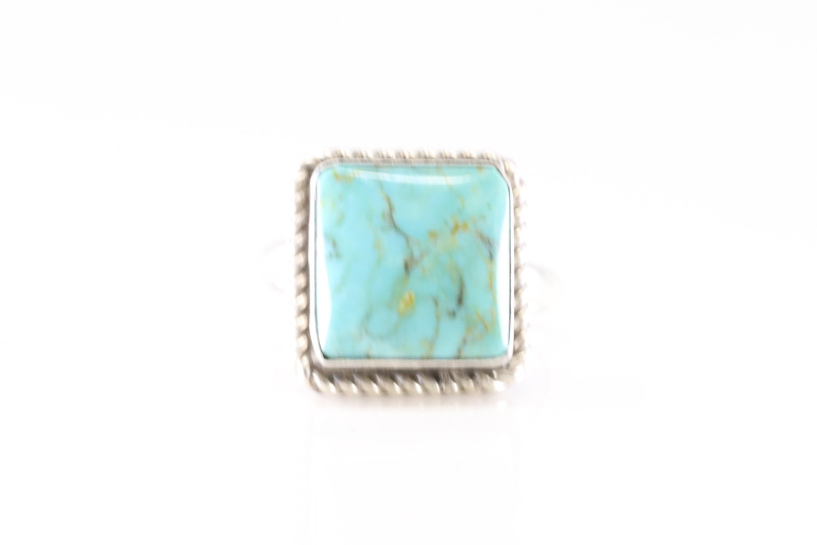 Native America Navajo Sterling Silver Turquoise Ring By J.: This is a Native America Navajo Sterling Silver Turquoise Ring By J. Stamp J. Ring Size: 7.00.
