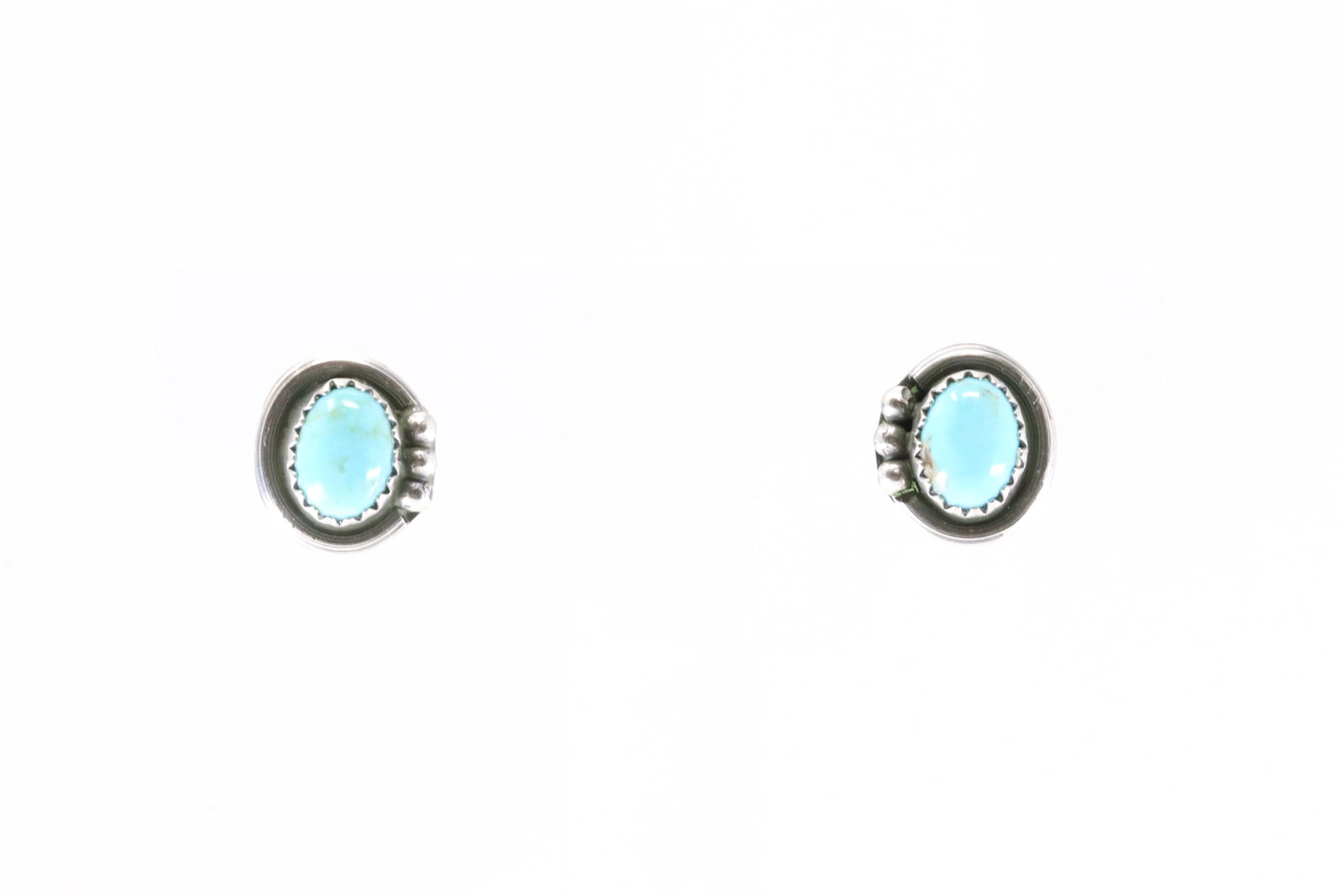 America Sterling Silver Turquoise Post Earring's.: This is a America Sterling Silver Turquoise Post Earring's.