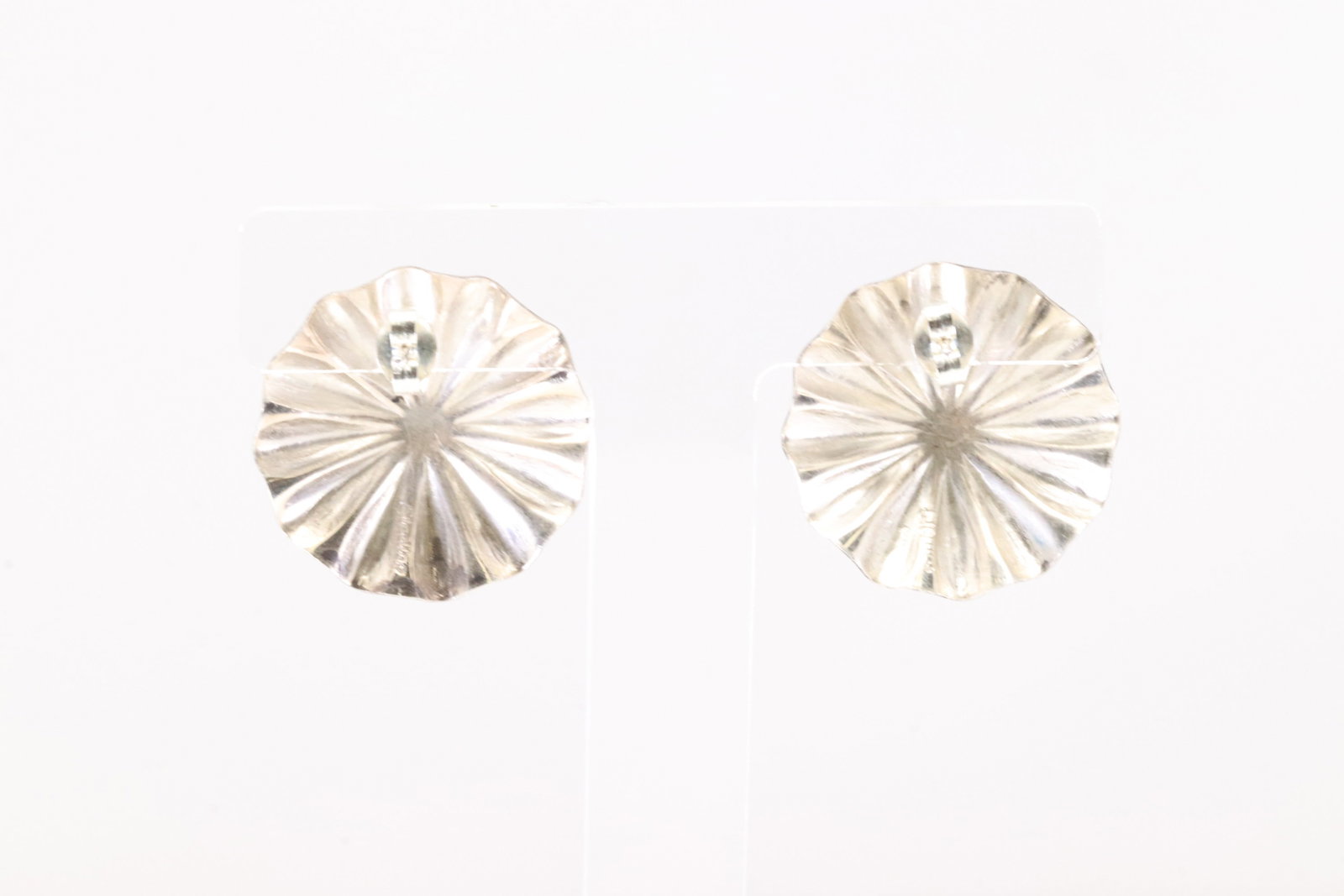 American Sterling Silver Solid Post Earring's. - 4