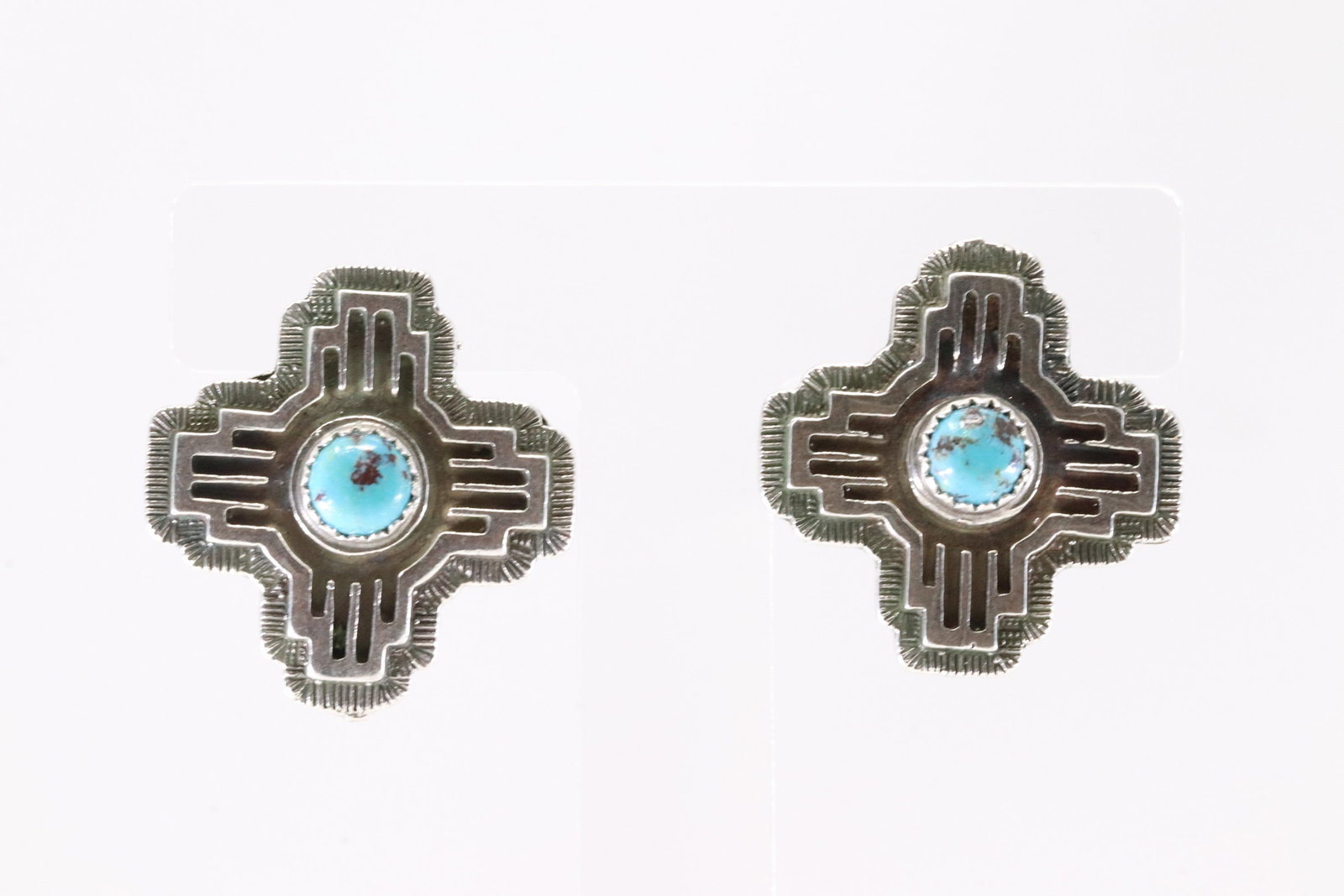 America Sterling Silver Turquoise Post Earring's.: This is a America Sterling Silver Turquoise Post Earring's.