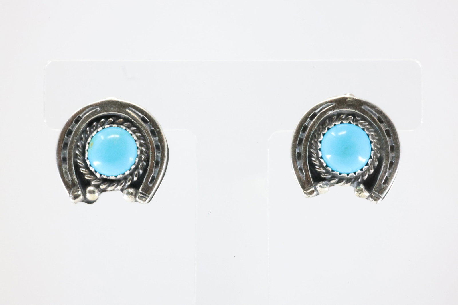 America Sterling Silver Turquoise Naja Post Earring's.: This is a America Sterling Silver Turquoise Naja Post Earring's.