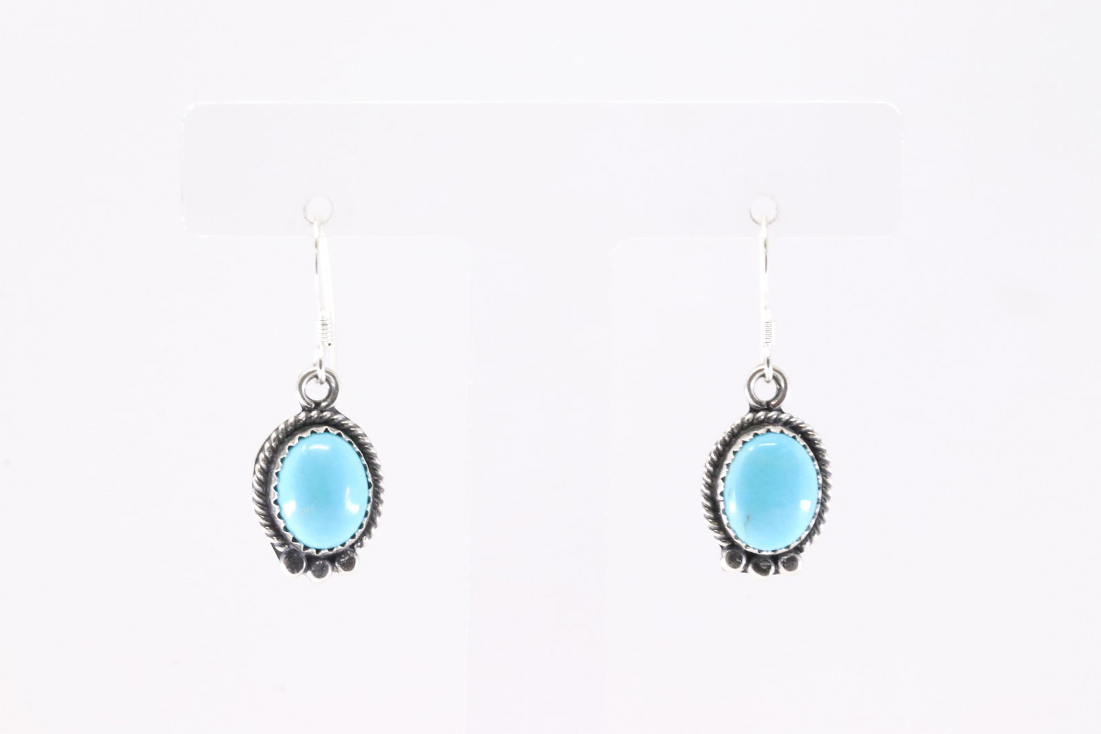 America Sterling Silver Turquoise Dangling Earring's.: This is a America Sterling Silver Turquoise Dangling Earring's.
