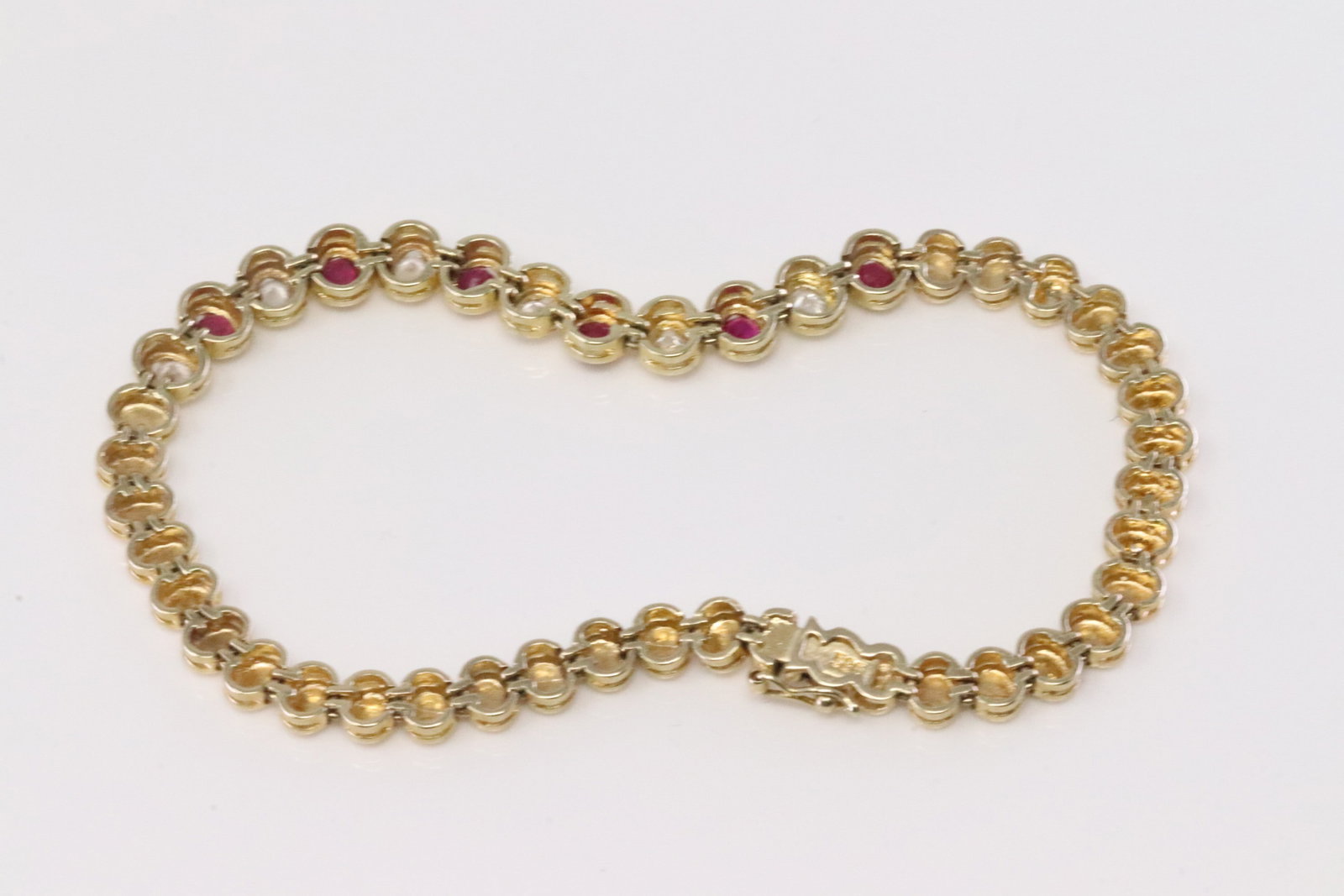 Ruby & Diamond Bracelet 14Kt. - 4