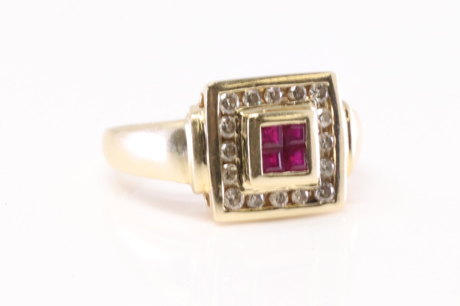 Ruby & Diamond Ring 14Kt. - 3