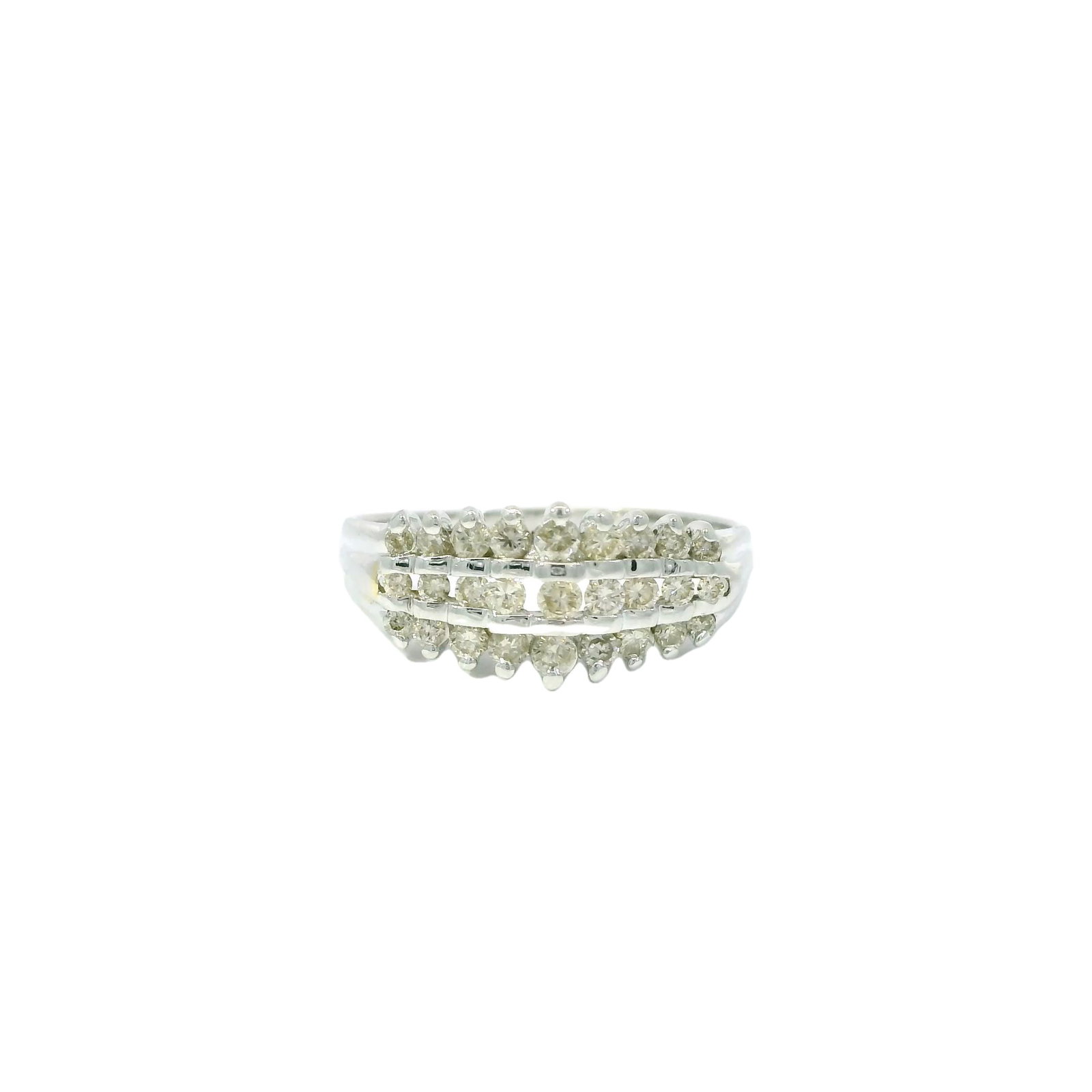 14KT Diamond Ring: This elegant diamond ring boasts a stunning array of meticulously set stones, making it a perfect choice for those who seek timeless beauty. The intricate design ensures that it sparkles from every