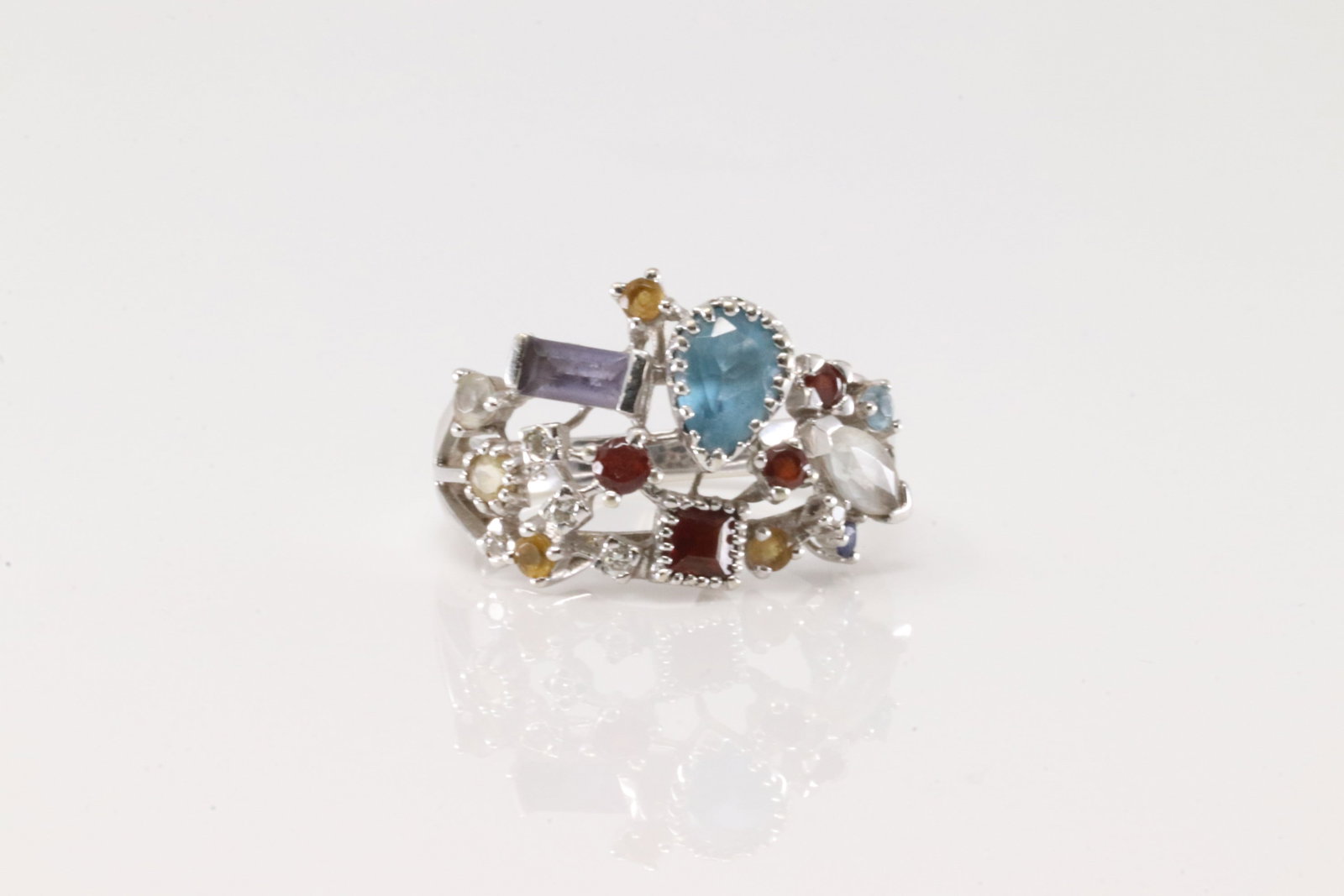Multi-Color Gemstone Ring 14Kt. (1 of 4)