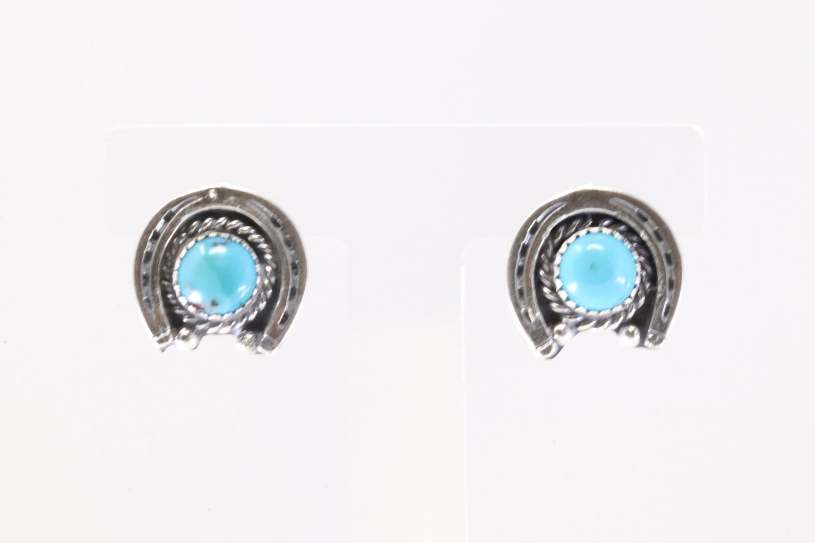 America Sterling Silver Turquoise Post Earring's.: This is a America Sterling Silver Turquoise Post Earring's.