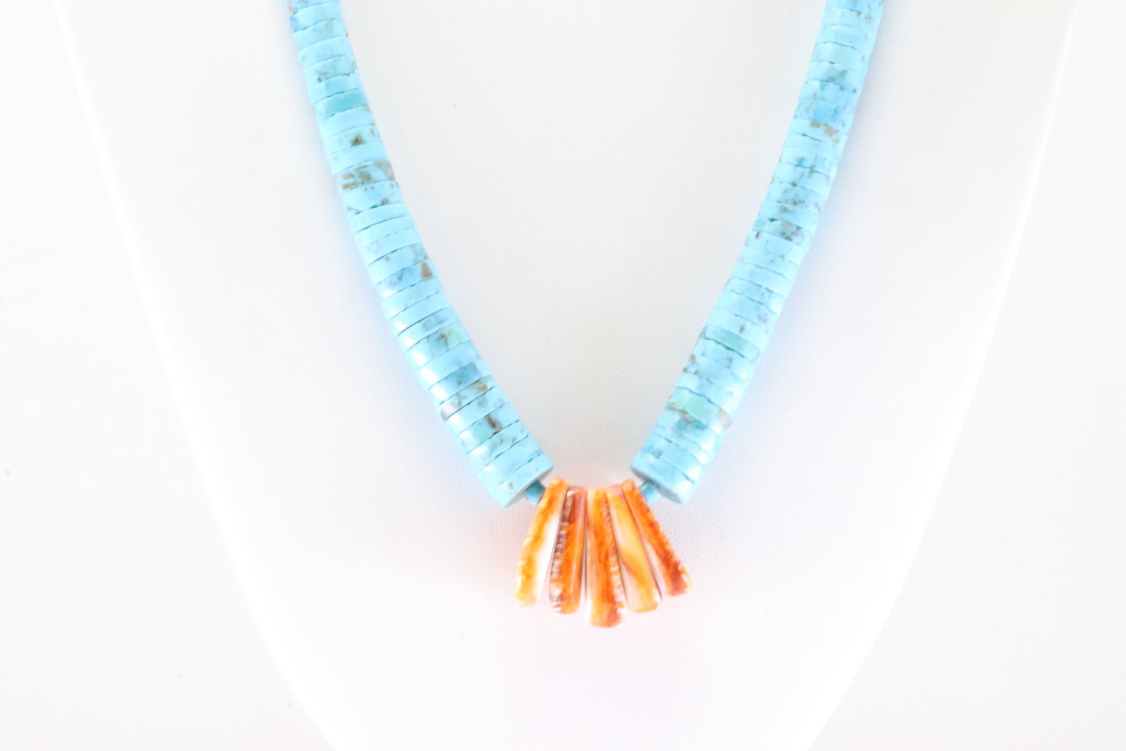 America Sterling Silver Spiny Oyster Necklace. (1 of 4)