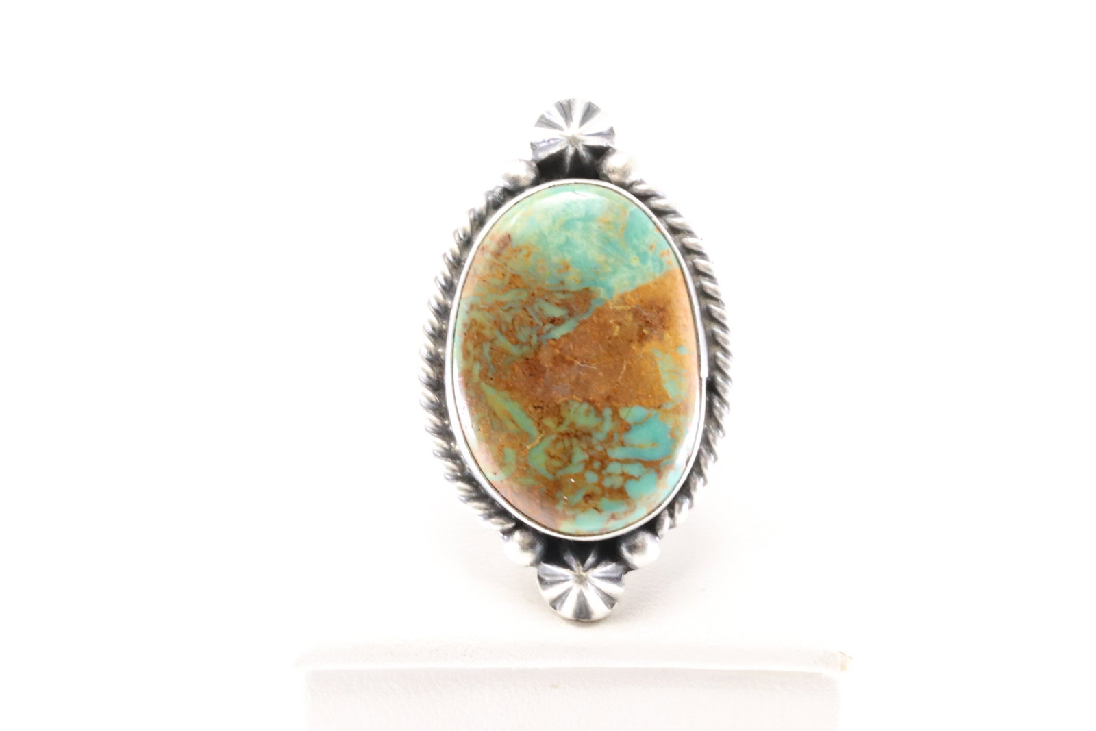 Native America Navajo Sterling Silver Turquoise Ring By Dixon. (1 of 4)