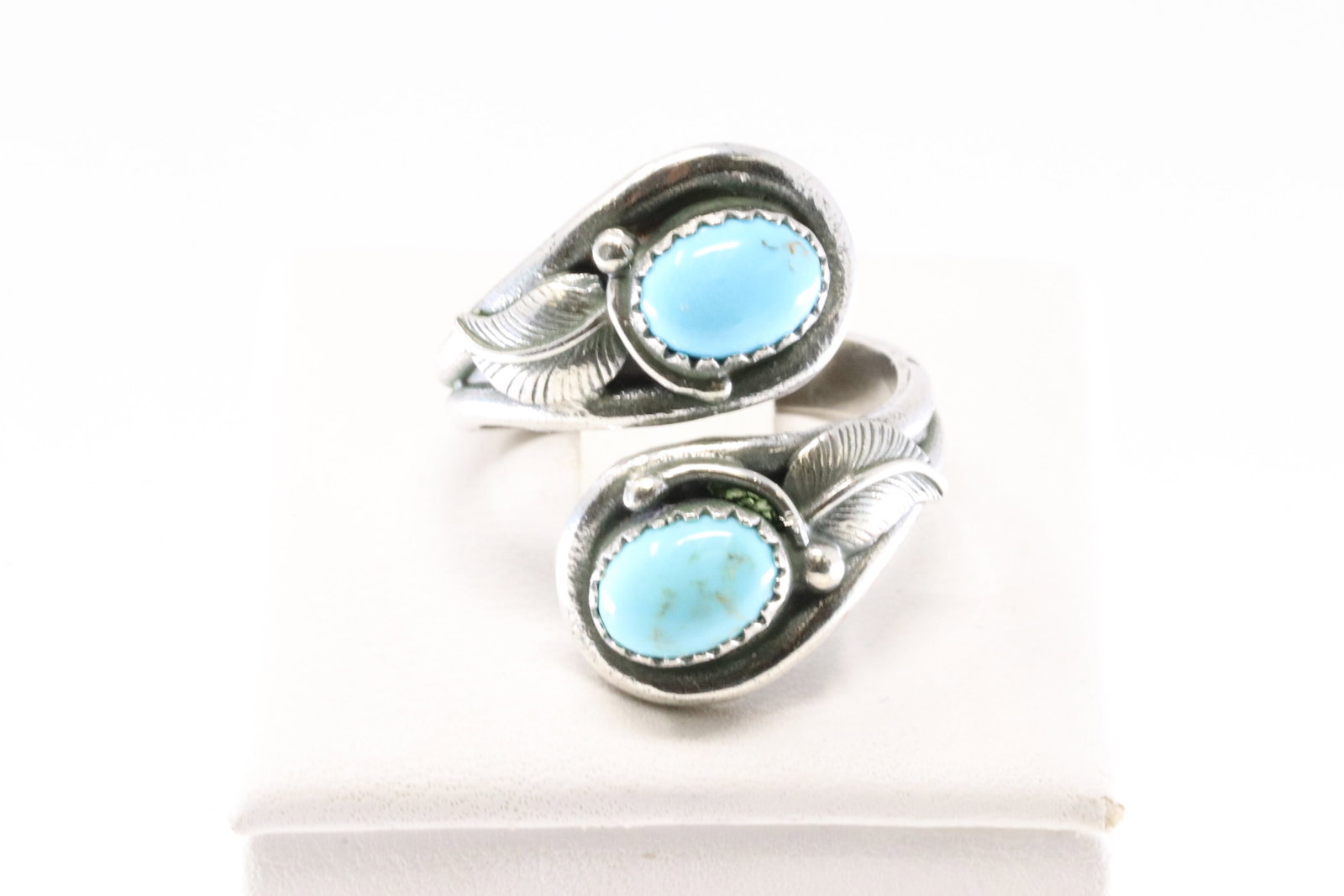 Native America Navajo Sterling Silver Turquoise Ring By Genevieve Francisco. From R.B Company. (1 of 4)