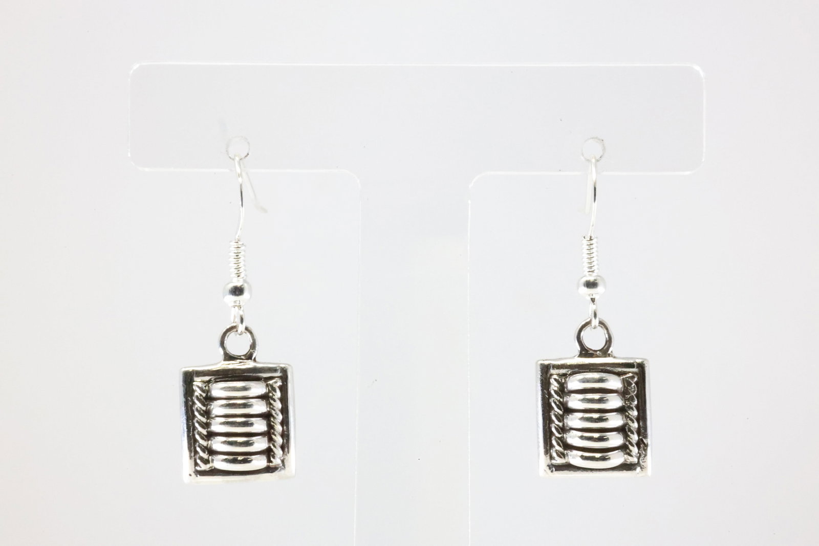 Native America Navajo Sterling Silver Dangling Earring's By Thomas Charley. (1 of 3)