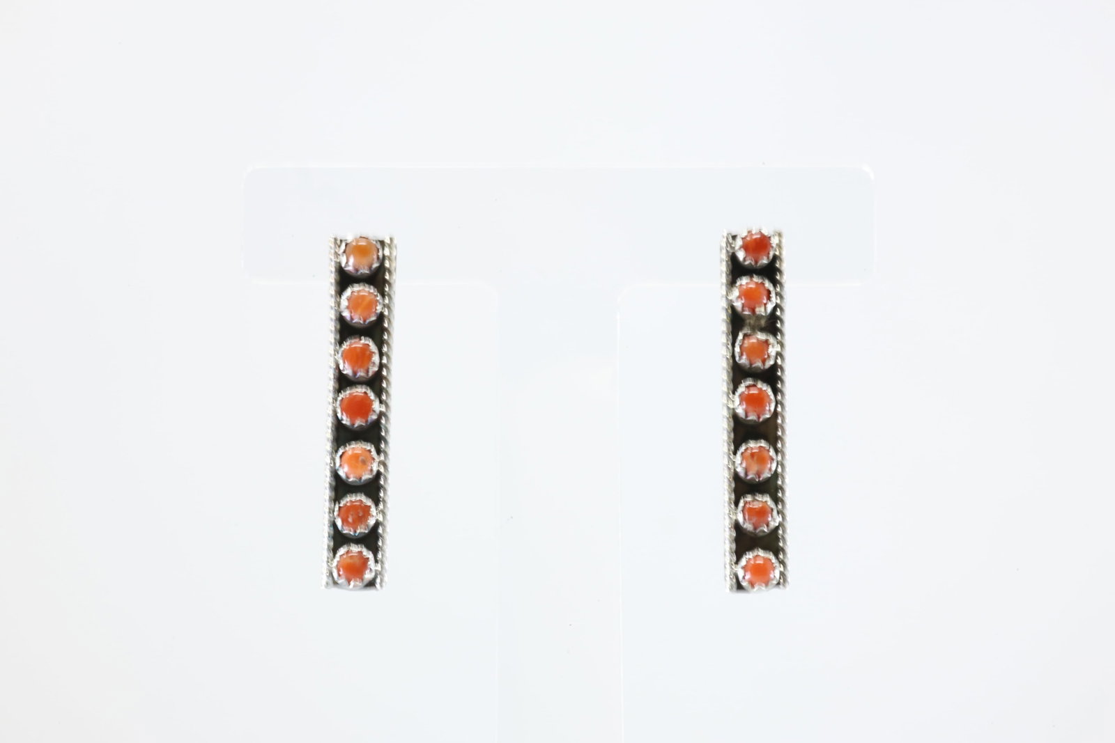 America Sterling Silver Coral Post Earring's.: This is a America Sterling Silver Coral Post Earring's.