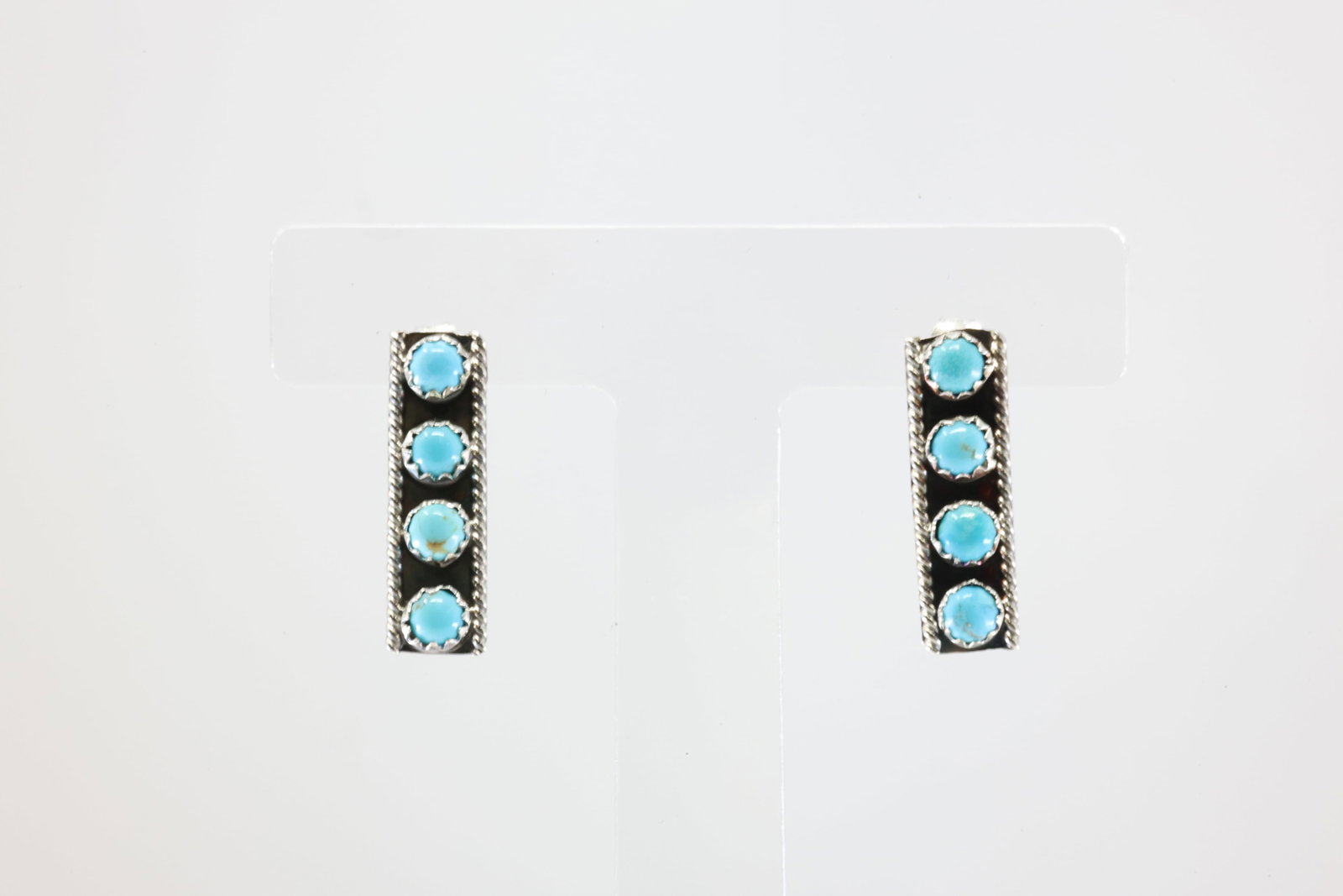America Sterling Silver Turquoise Post Earring's.: This is a America Sterling Silver Turquoise Post Earring's.