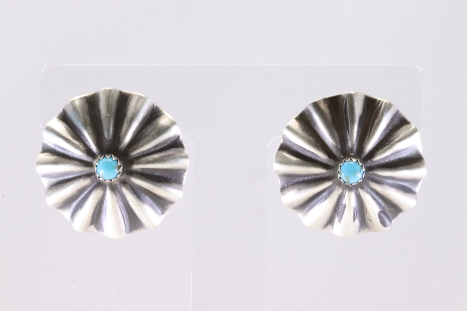 America Sterling Silver Turquoise Post Earring's.: This is a America Sterling Silver Turquoise Post Earring's.