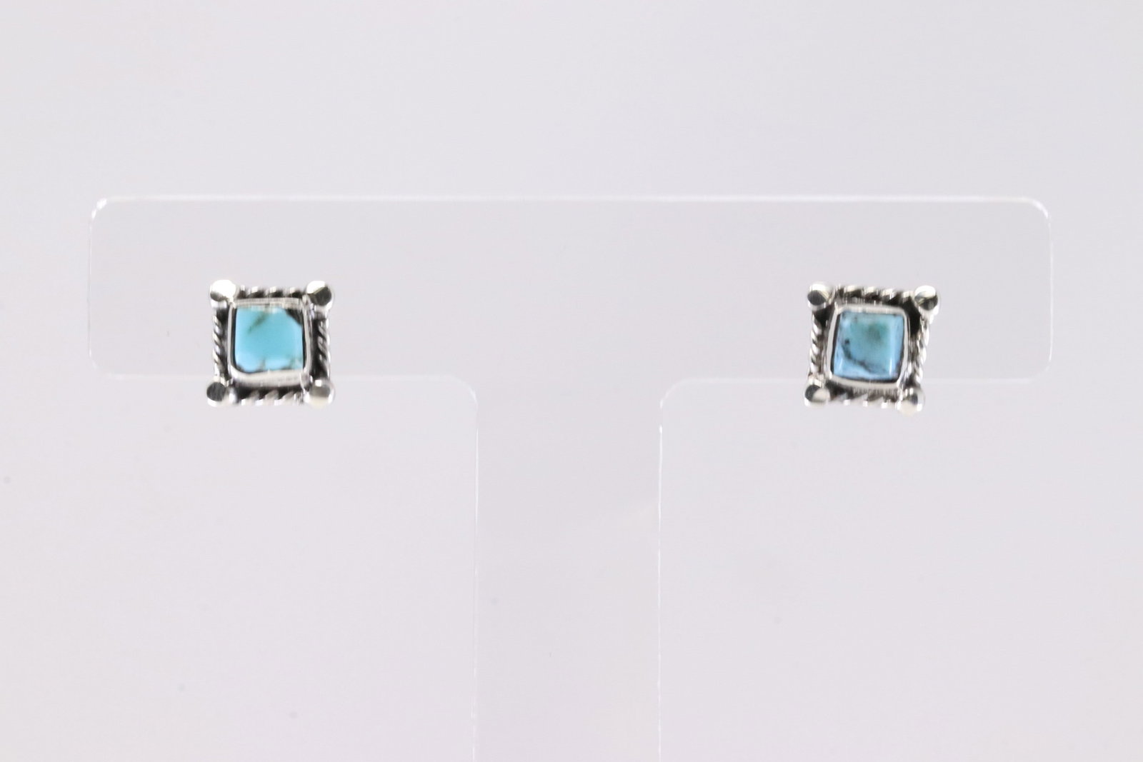 American Sterling Silver Turquoise Post Earring. (1 of 3)