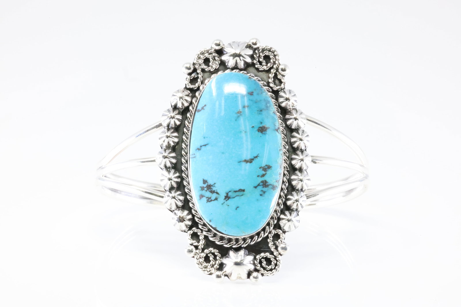 Native America Navajo Sterling Silver Bracelet Cuff By Jennifer Cayaditto. From R.B Company.: This is a Native America Navajo Sterling Silver Bracelet Cuff By Jennifer Cayaditto. From R.B Company. Stamp R.B.