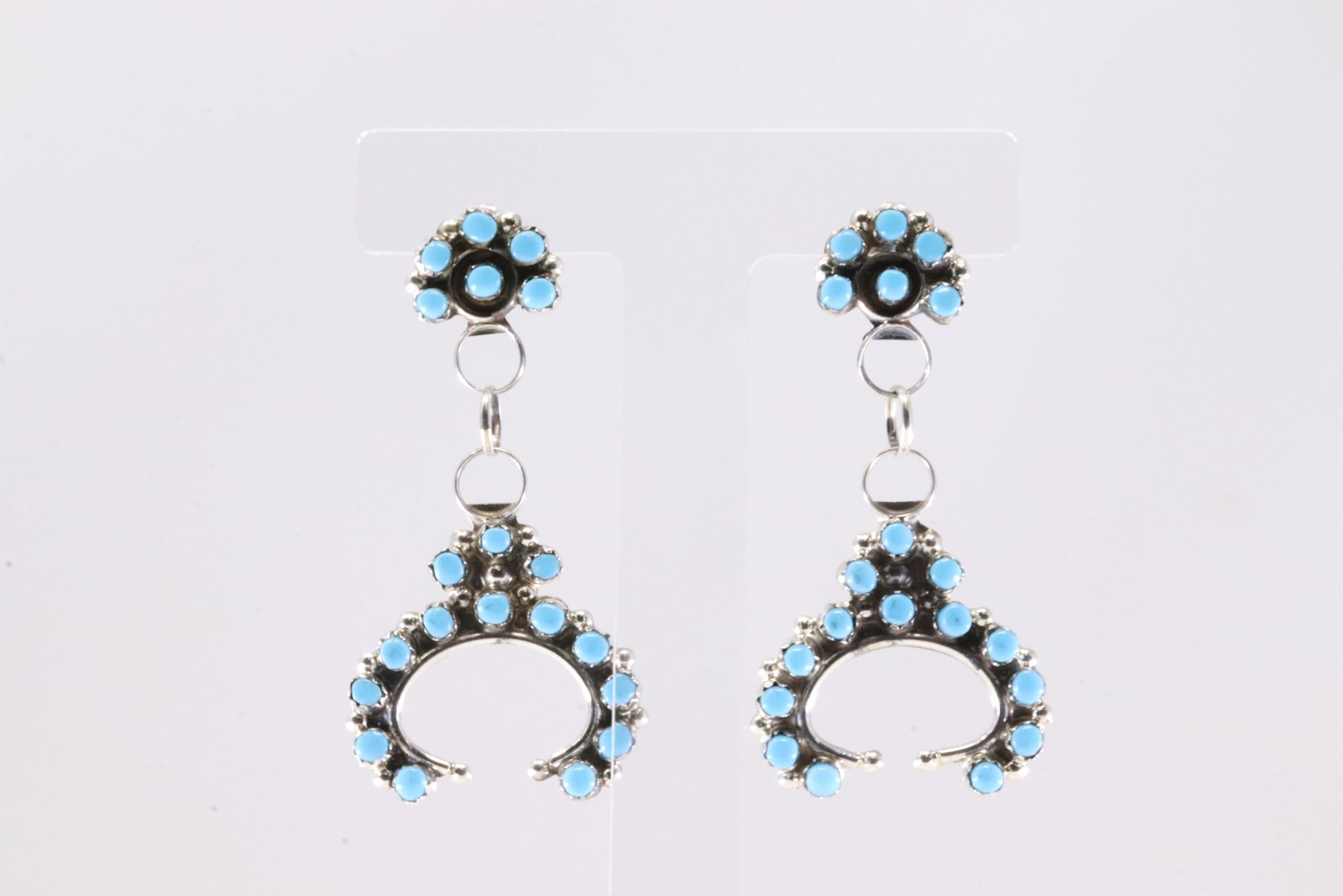 America Sterling Silver Turquoise Post / Dangling Earring's.: This is a America Sterling Silver Turquoise Post / Dangling Earring's.