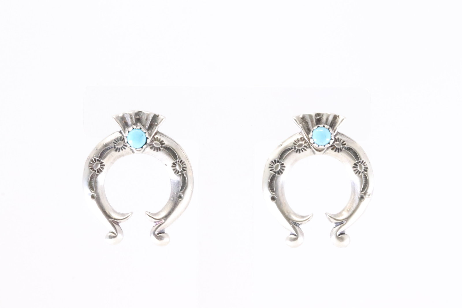 America Sterling Silver Turquoise Najaa Post Earring's. (1 of 4)