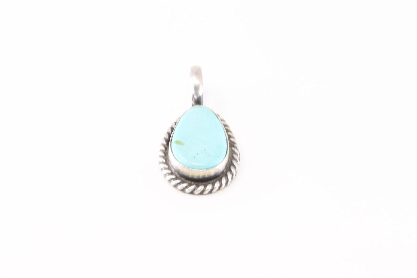 Native American Navajo Sterling Silver Turquoise Pendant By Johnny Dixon.: This is a Native American Navajo Sterling Silver Turquoise Pendant By Johnny Dixon. Stamp Dixon.
