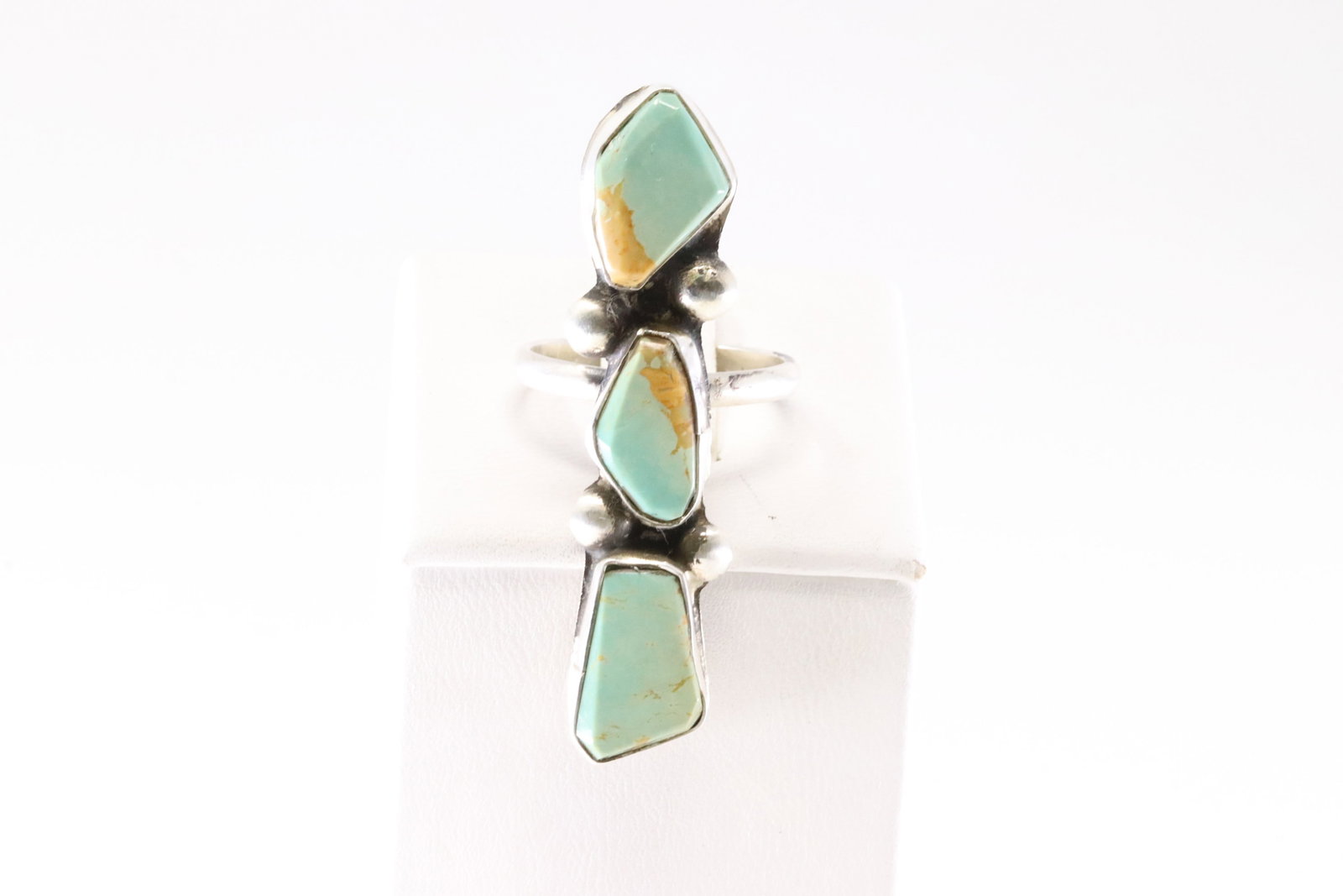 Native America Zuni Sterling Silver Turquoise Ring By Jude Candelaria. (1 of 4)